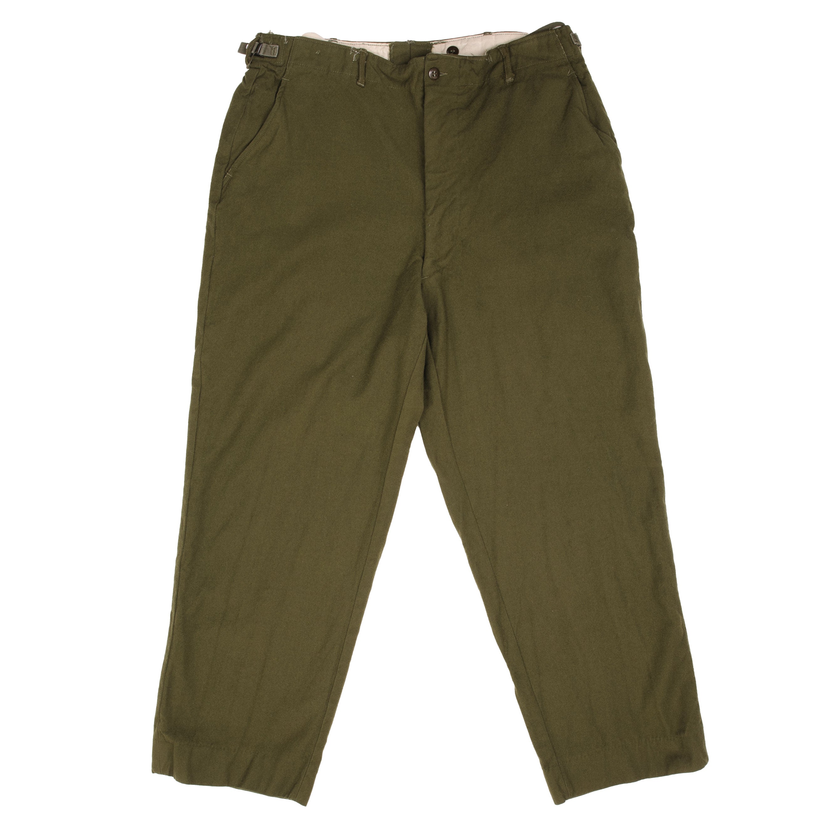 Vintage US Army M51 Wool Field Trousers - Korean War Era 1950s - Size Large Regular - Military Surplus Pants for Outdoor Hiking, Camping & Reenactments