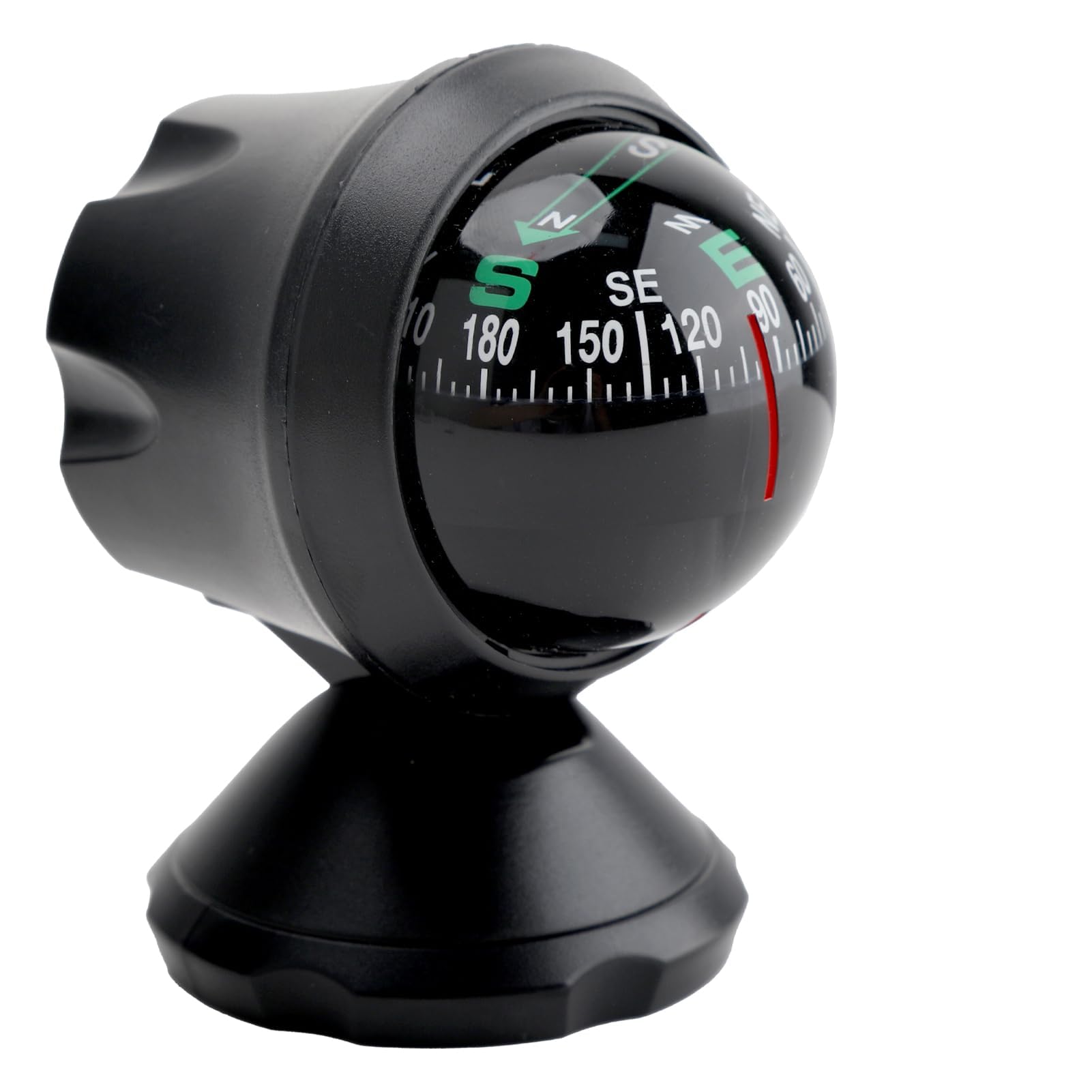 Car Dashboard Compass with Adjustable Mount - Universal Vehicle Compass for Cars, Trucks, Boats & RVs | Accurate Direction Finding for Road Trips, Off-Roading & Marine Navigation