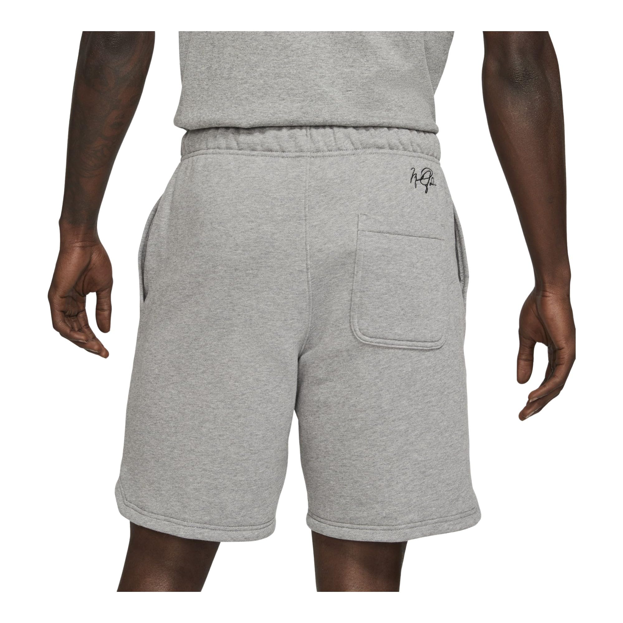 Jordan Men's Carbon Heather Essentials Fleece Shorts - Comfortable Athletic Shorts for Running, Gym & Casual Wear - Size M