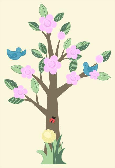 Blossoming Tree Nursery Wall Mural - Beautiful Floral Decal for Baby Room, Kids Bedroom & Nursery Decor - Perfect for Gender Neutral, Modern & Boho Nursery Themes