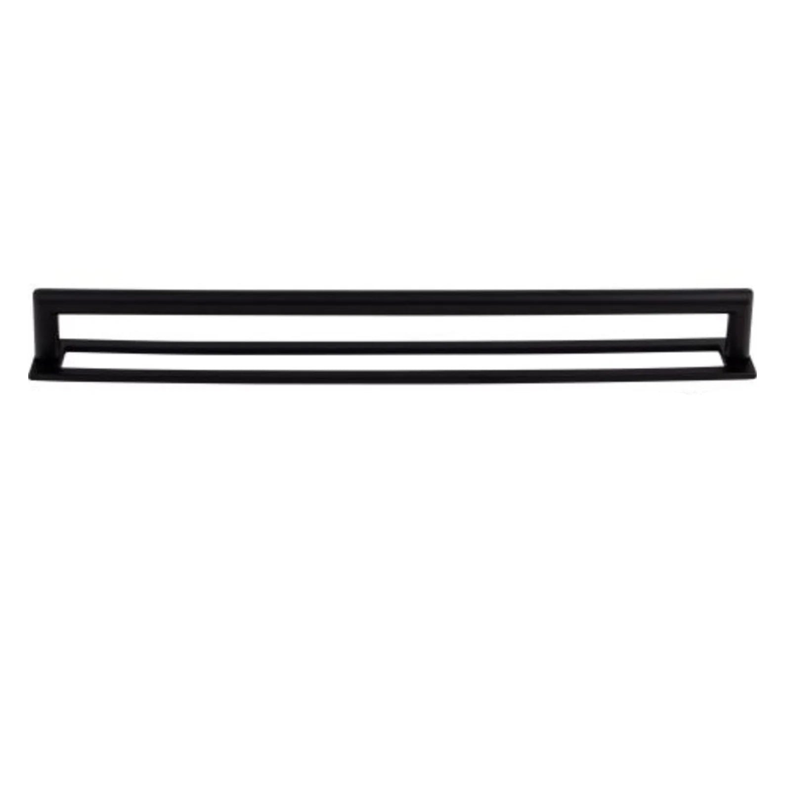 Matte Black Cabinet Drawer Pulls and Knobs with Backplate - Modern Kitchen & Bathroom Hardware for Cabinets, Dressers, Furniture (Set of 10)