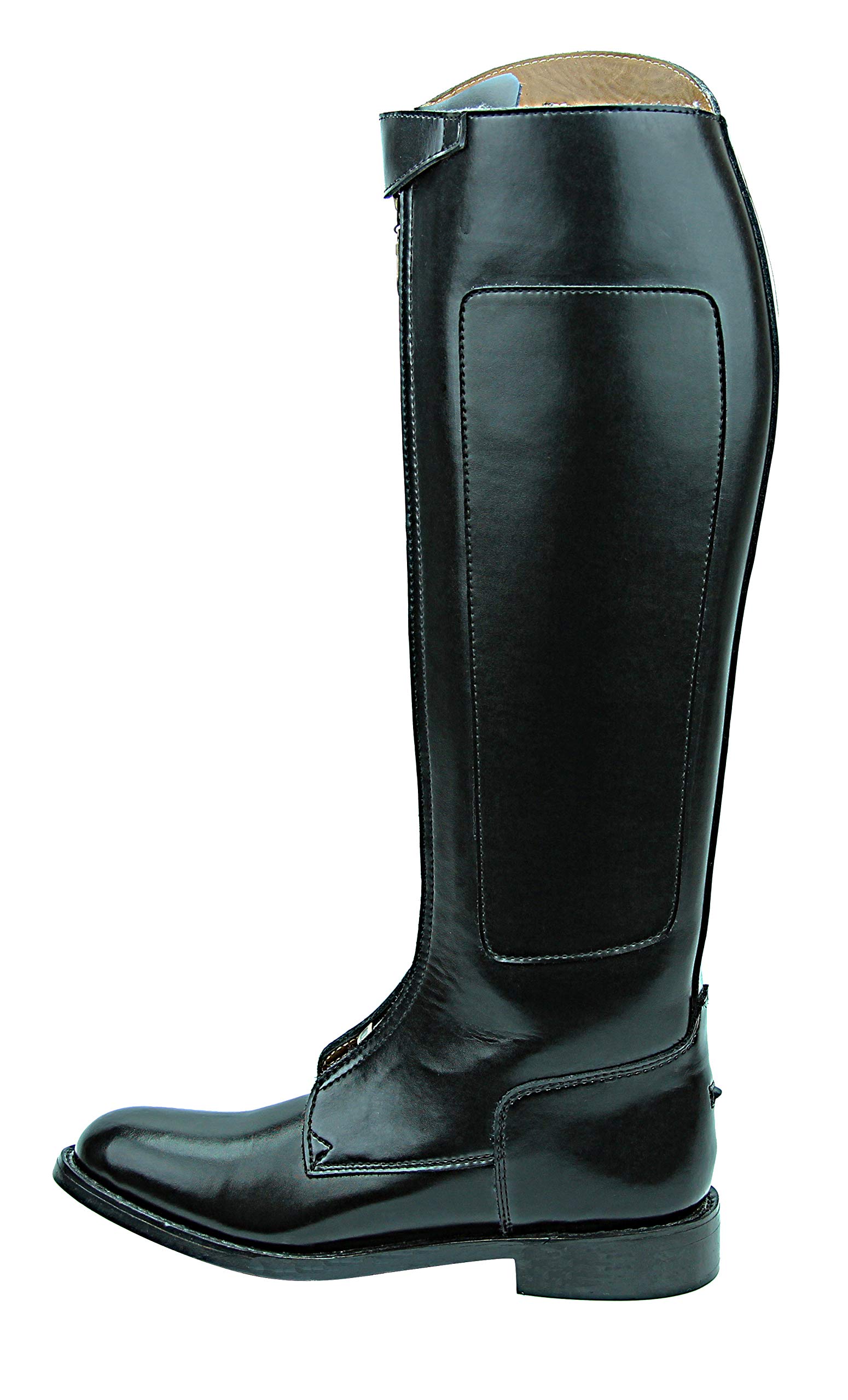 Women's Knee High Leather Equestrian Riding Boots - Invader-1 Polo Players Tall Boots in Black for Horseback Riding & Outdoor Fashion