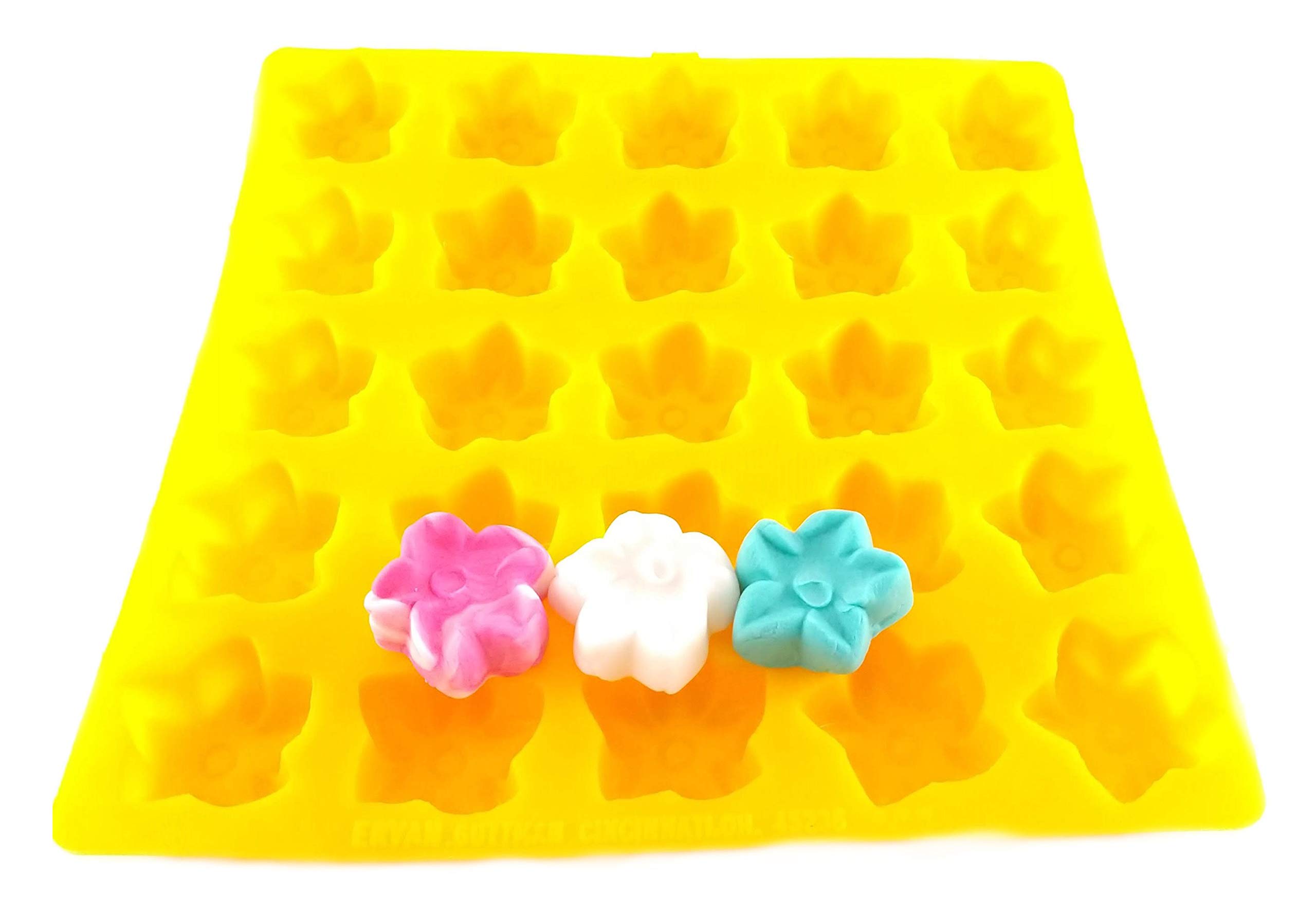 25-Cavity Apple Blossom Silicone Mold for Baking & Candy Making - Perfect for Cream Cheese Mints, Chocolate, Fondant, Gummy Candy, Fat Bombs, Soap, Buttercream & More - Ideal for Home Bakers, DIY Treats & Party Favors