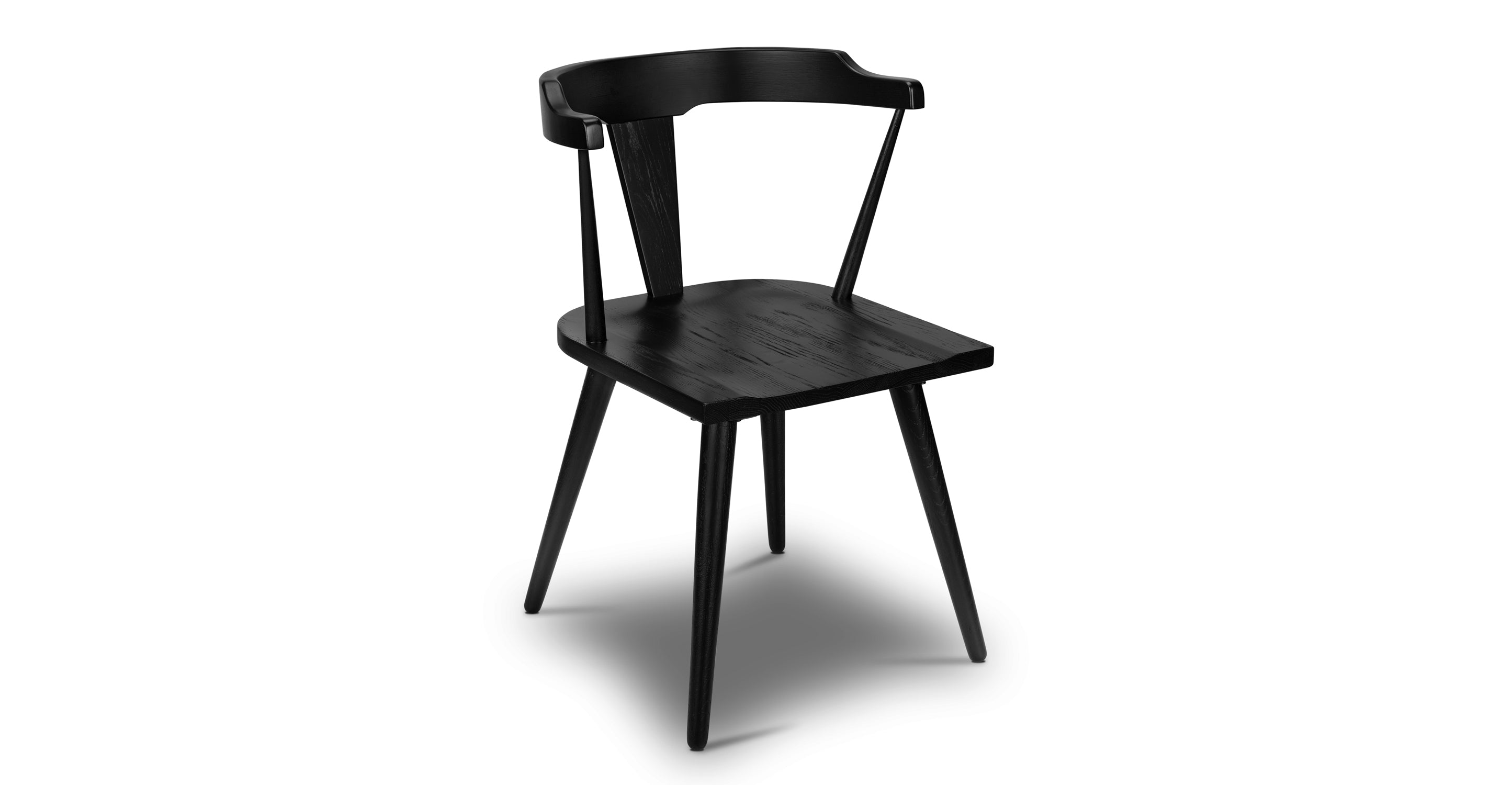 Enzo Dining Chair - Modern Wooden Dining Room Chair with Upholstered Seat - Perfect for Kitchen, Dining Room, and Home Office
