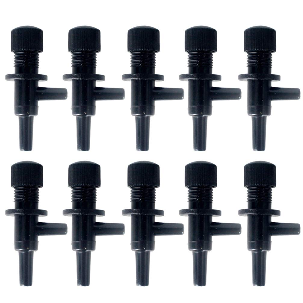 POPETPOP 10PCS Aquarium Air Pump Check Valve - Plastic Oxygen Regulating Valve for Fish Tank, Air Control Valve Accessories - Perfect for Freshwater/Saltwater Tanks, Hydroponics & Pond Aeration Systems
