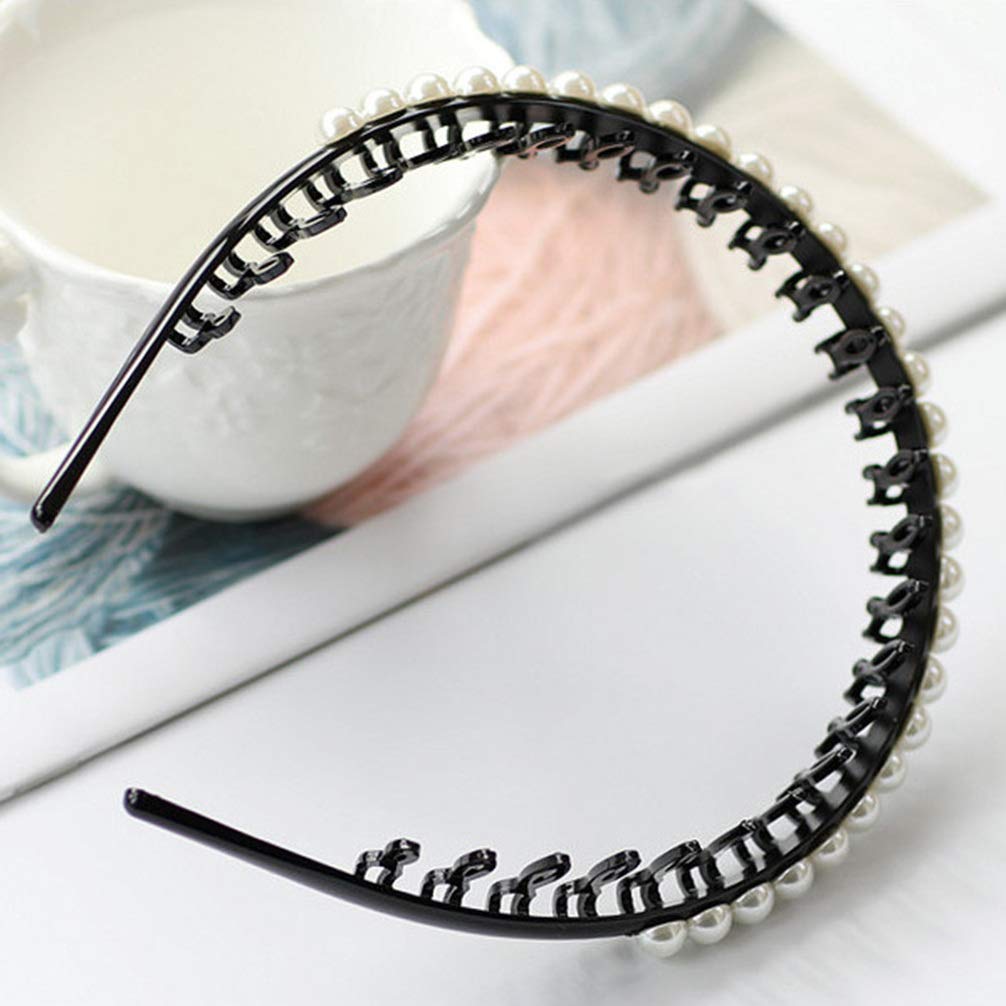 Beaupretty 2-Piece Pearl Hair Hoop Headband Set - Elegant Wedding Hair Accessories for Women, Bridal Hair Jewelry for Ceremony & Party Occasions