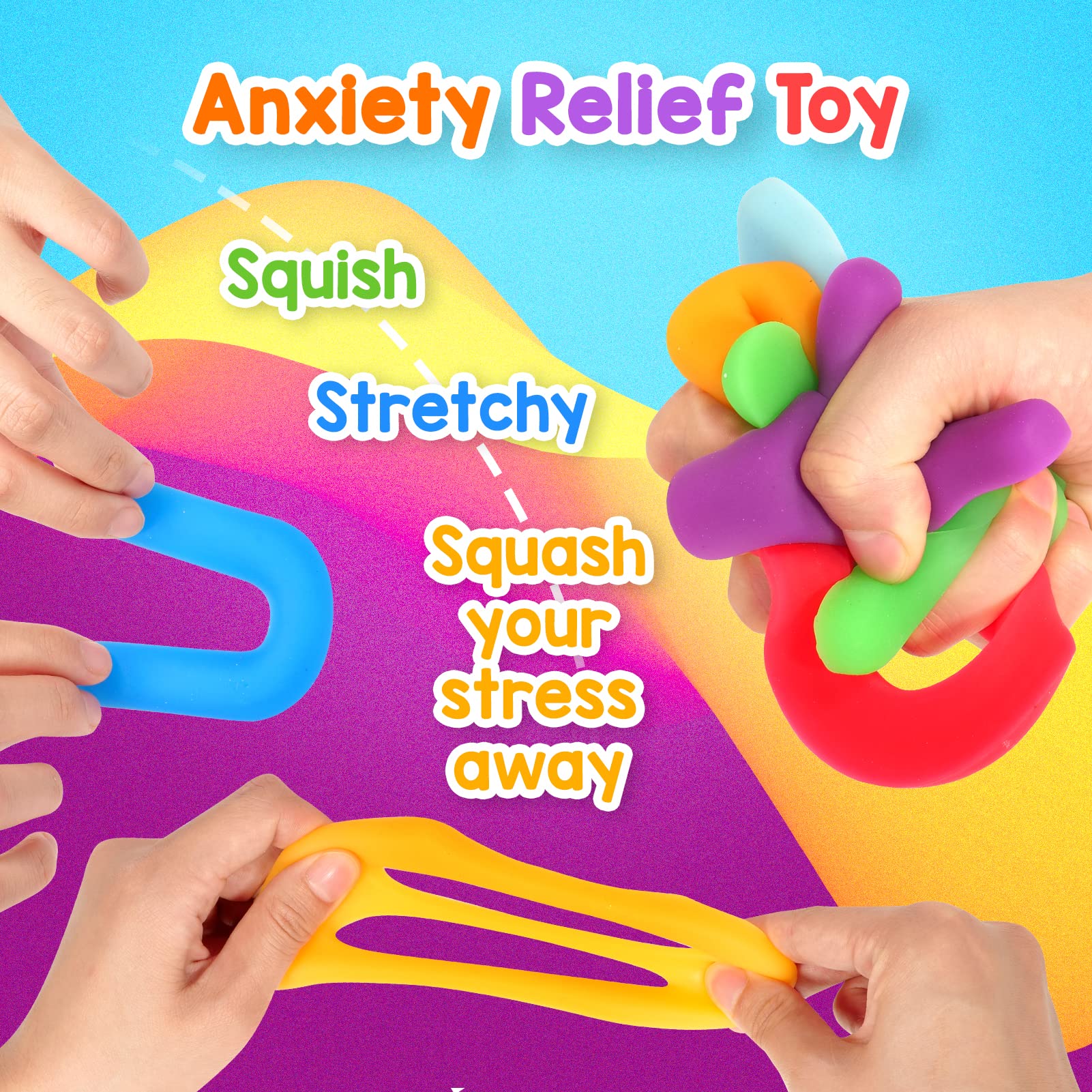 Montessori Alphabet Sensory Toys for Toddlers 3-6 Years - 26pcs ABC Learning Educational Toys, Uppercase Squishy Fidget Letters for Preschool & Autistic Kids | Perfect for Classroom Activities, Early Childhood Development & Stress Relief