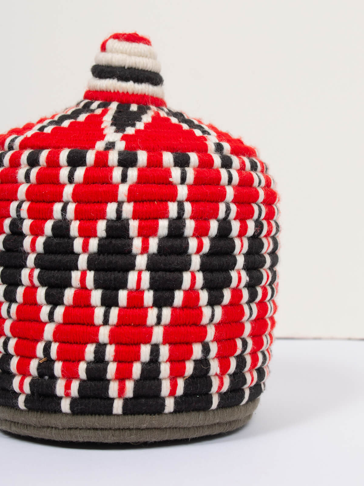 Premium Handmade Moroccan Wool Pot No.352 – Authentic Berber Design for Home Decor, Plant Holder & Boho Chic Style | Perfect for Living Room, Bedroom & Office Decor