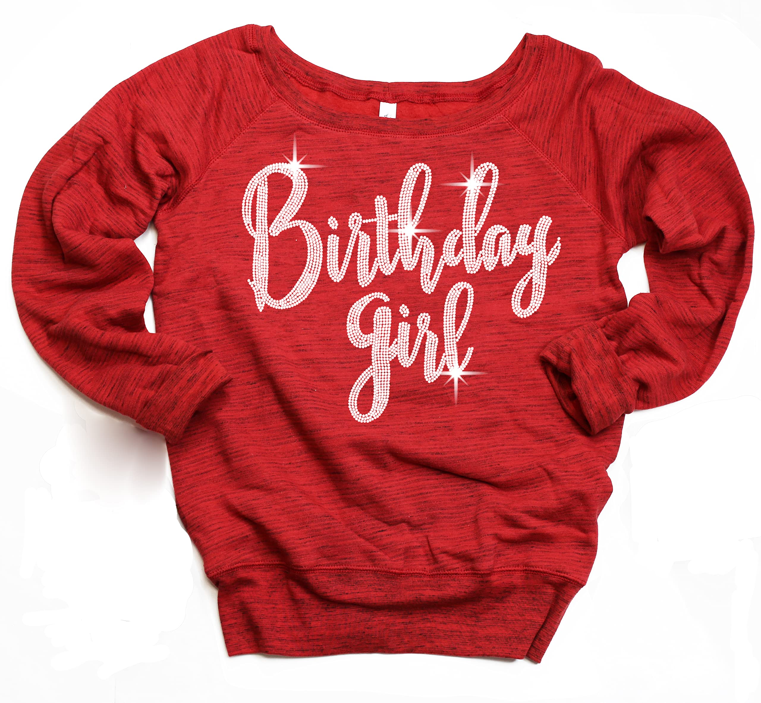 Sparkling Birthday Shirts for Women - Genuine Crystal Rhinestone Long Sleeve Sweater | Perfect Birthday Gift for Her | Ideal for Parties, Celebrations & Special Occasions