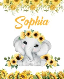 Custom Elephant Sunflower