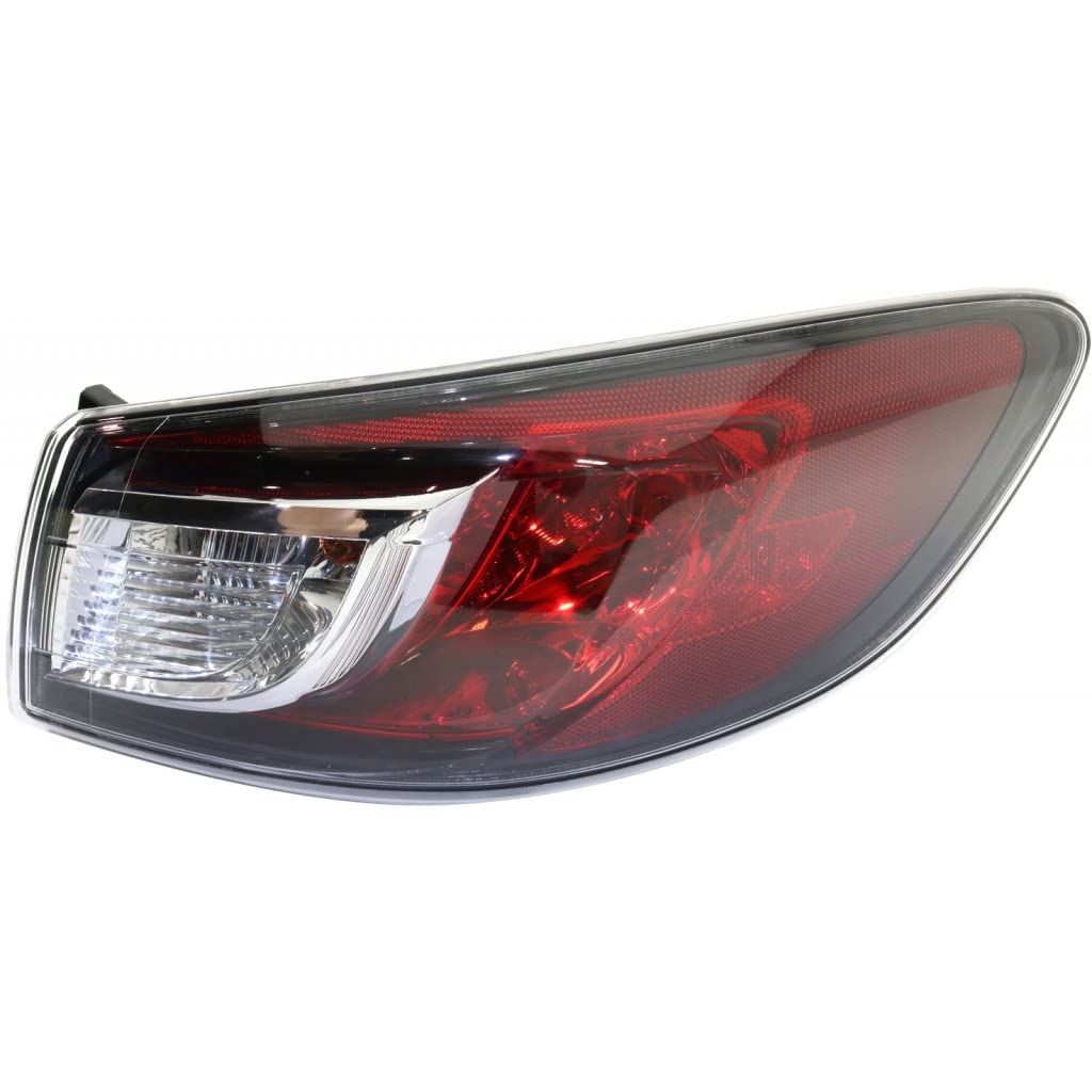 2010-2013 Mazda 3 Sedan Passenger Side Outer Tail Light Assembly - CAPA Certified Replacement for MA2801144/MA2801144C/BBM451150G | Perfect for Night Driving & Car Restoration Projects