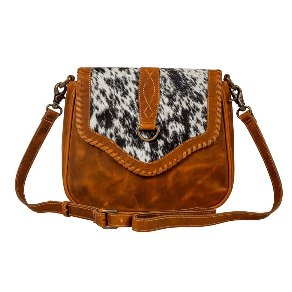 Myra Bag Western Leather Shoulder Bag for Women - Vintage Upcycled Hairon Purse Handbag - Perfect for Cowgirl Style, Rodeo Events & Everyday Fashion Accessory