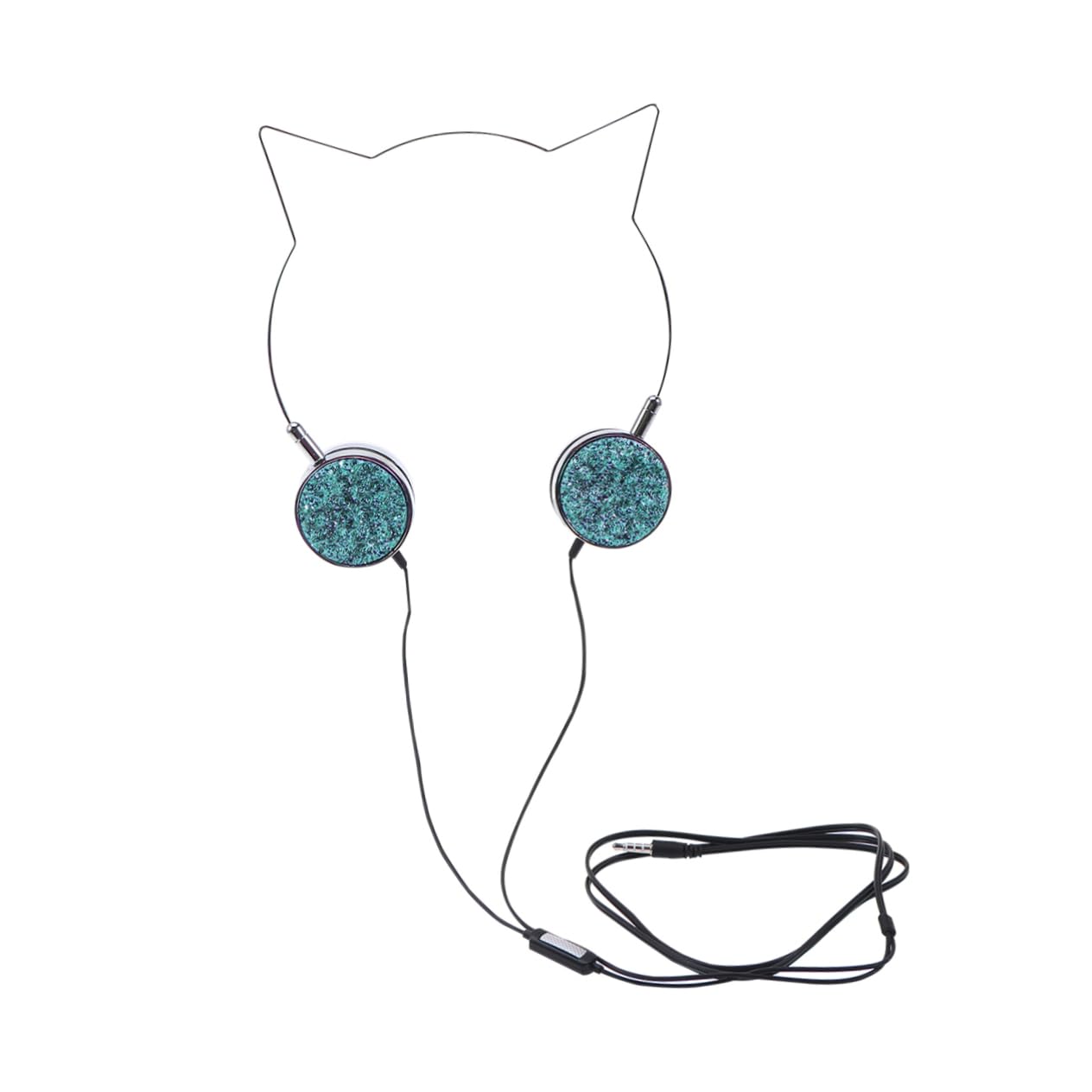Homoyoyo Multi-Function Cat Ear Headphones with Microphone - Stereo Gaming Headset for PC/PS4/Mobile, Noise Cancelling for Music & Chat (Silver) - Perfect for Gaming, Streaming & Online Classes
