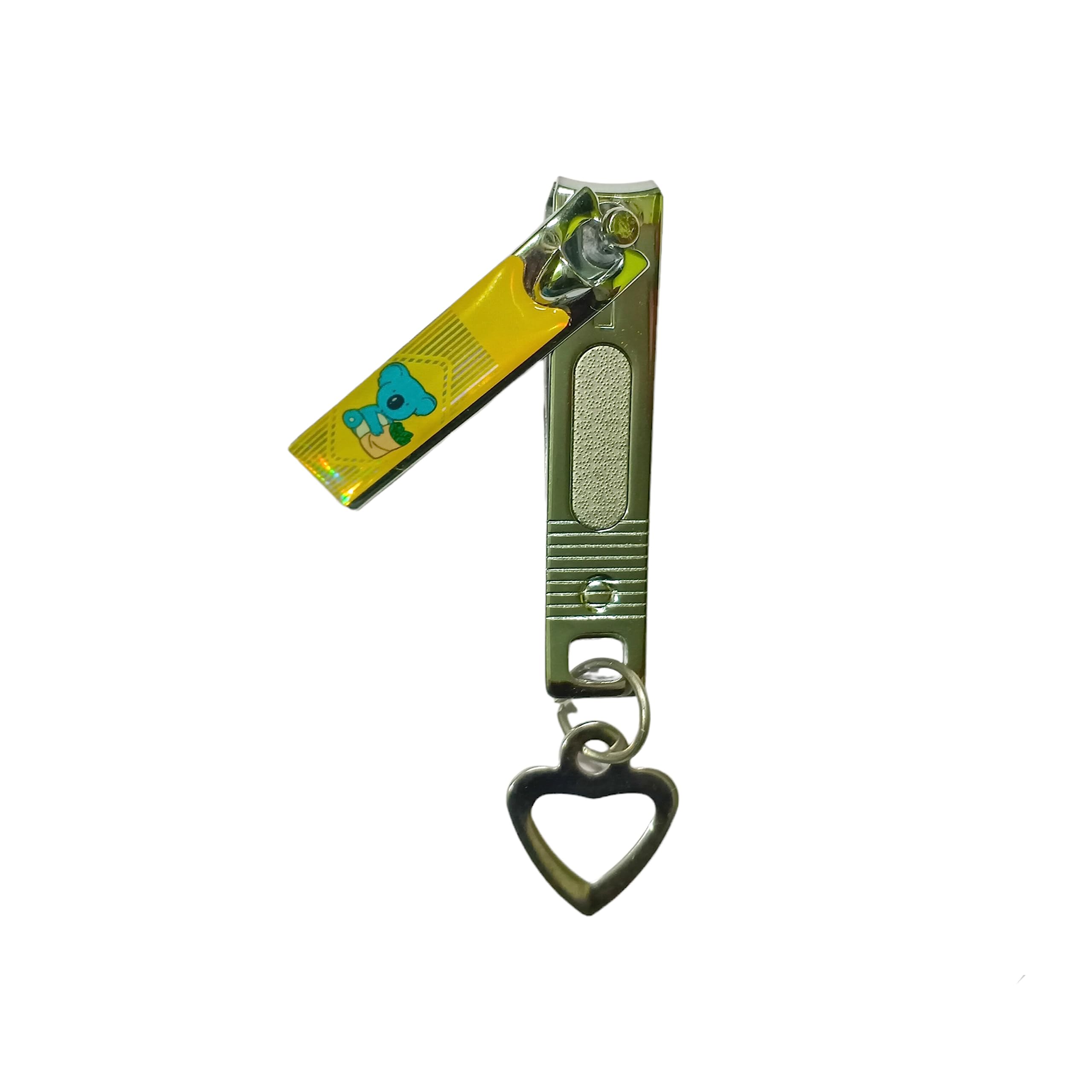Premium Stainless Steel Nail Clippers with Heart Pendant (2-Pack) - Multi-Color Toe & Finger Nail Trimmer with Filing Surface - Compact Travel Size for Home, Office, Gym Bag & On-the-Go Grooming