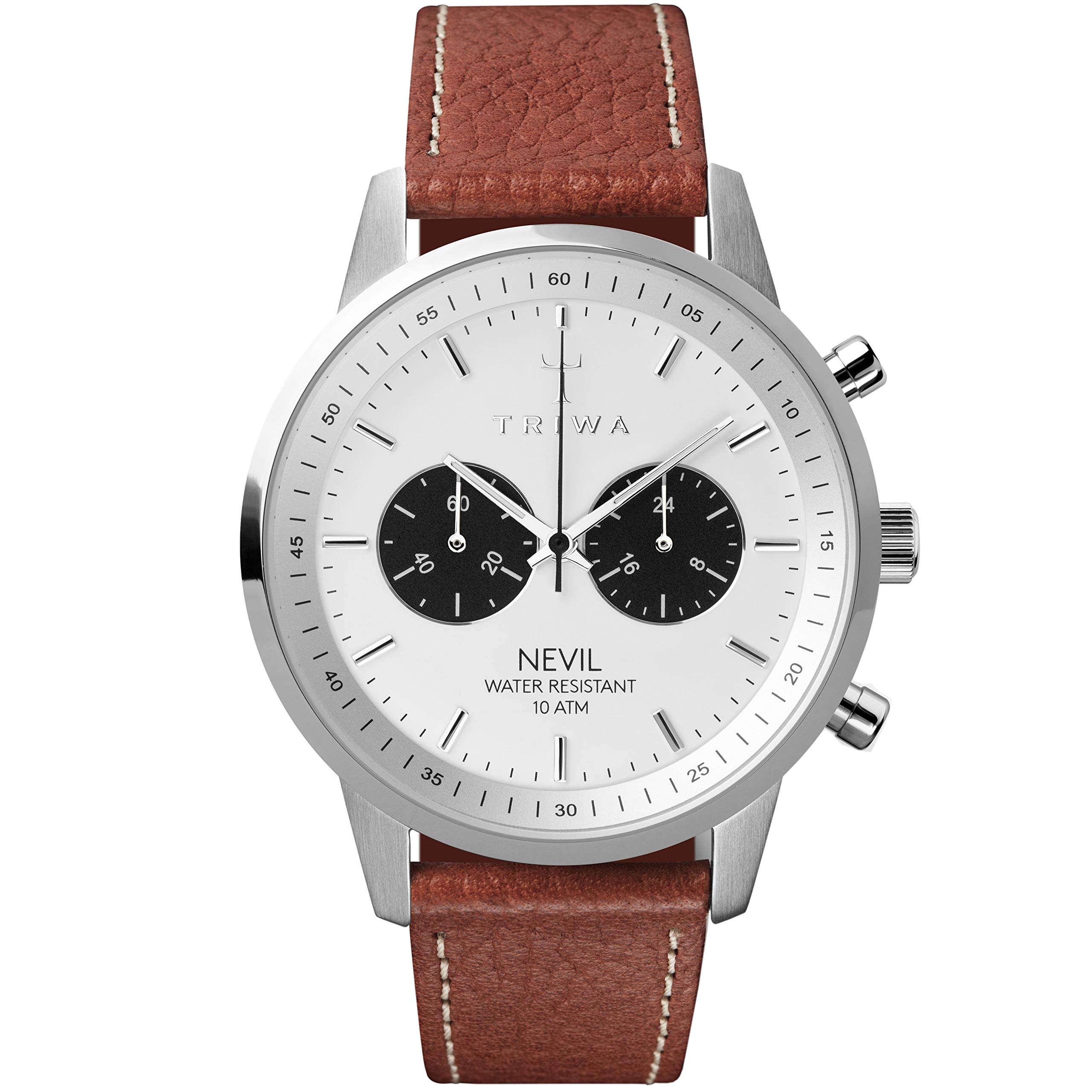 TRIWA Nevil Men's Minimalist Chronograph Watch – 42mm Slim Wristwatch for Men | Perfect for Business, Casual & Everyday Wear