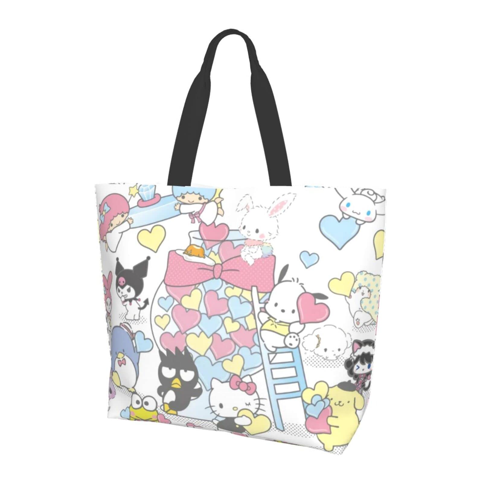 Anime Tote Bag for Women & Girls - Cute Kawaii Shoulder Bag, Fashionable Shopping & Gym Purse - Perfect for School, Work, Travel & Cosplay Accessories