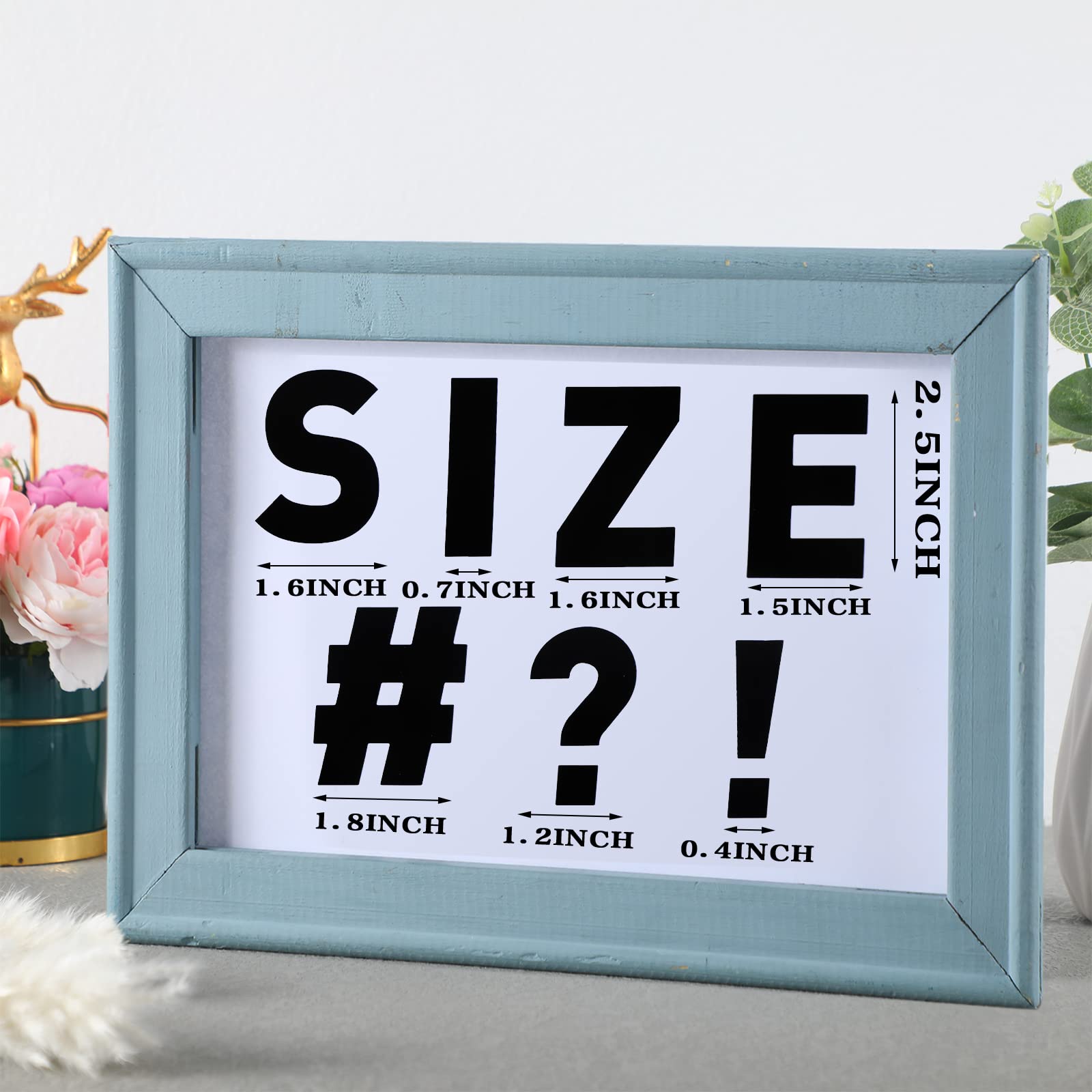 Chinco 232-Piece Large Alphabet Letter Stickers - 2.5 Inch Self-Adhesive Bulletin Board Letters for Classroom, Window & Door Decor (24 Sheets, Black) - Perfect for Teachers, Students & DIY Home Decoration Projects