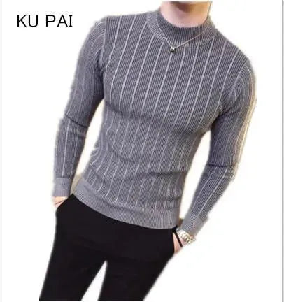 Men's Striped Pattern Sweater - Soft & Comfortable Pullover for Casual Wear, Office & Fall Outfits