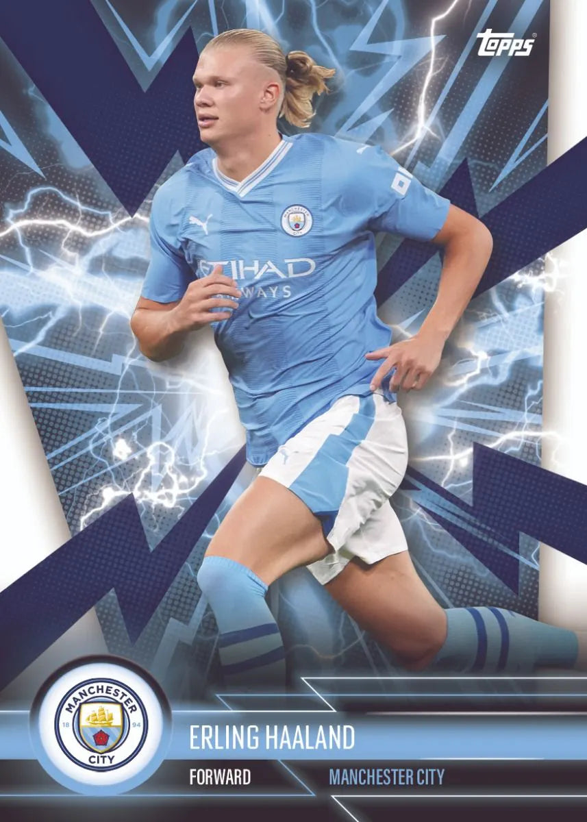Official Topps Manchester City 23/24 Fan Set - Collectible Soccer Trading Cards for Premier League Fans - Perfect for Gifts, Display & Memorabilia Collections