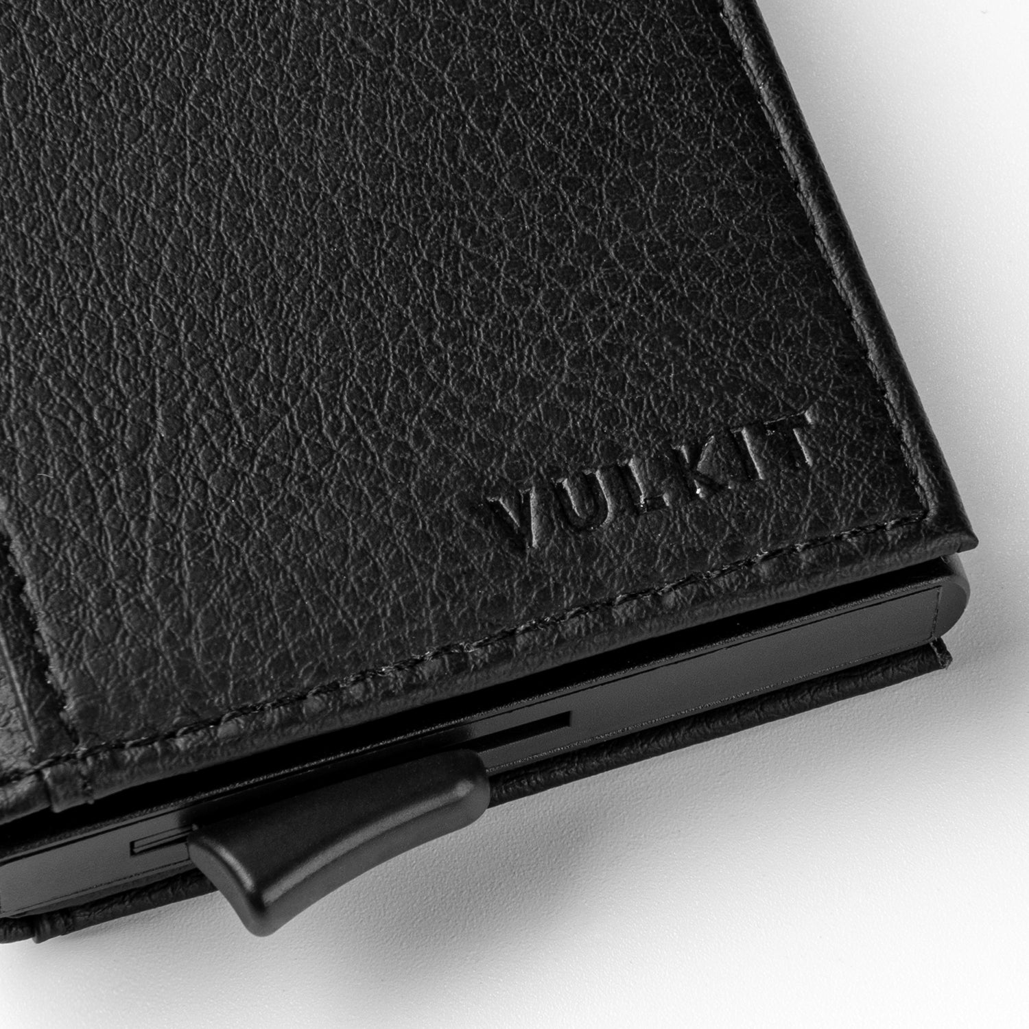 VC205 Men's RFID Blocking Leather Card Holder Wallet with Double ID Windows - Holds 12 Cards, Slim & Secure for Travel, Business & Everyday Use