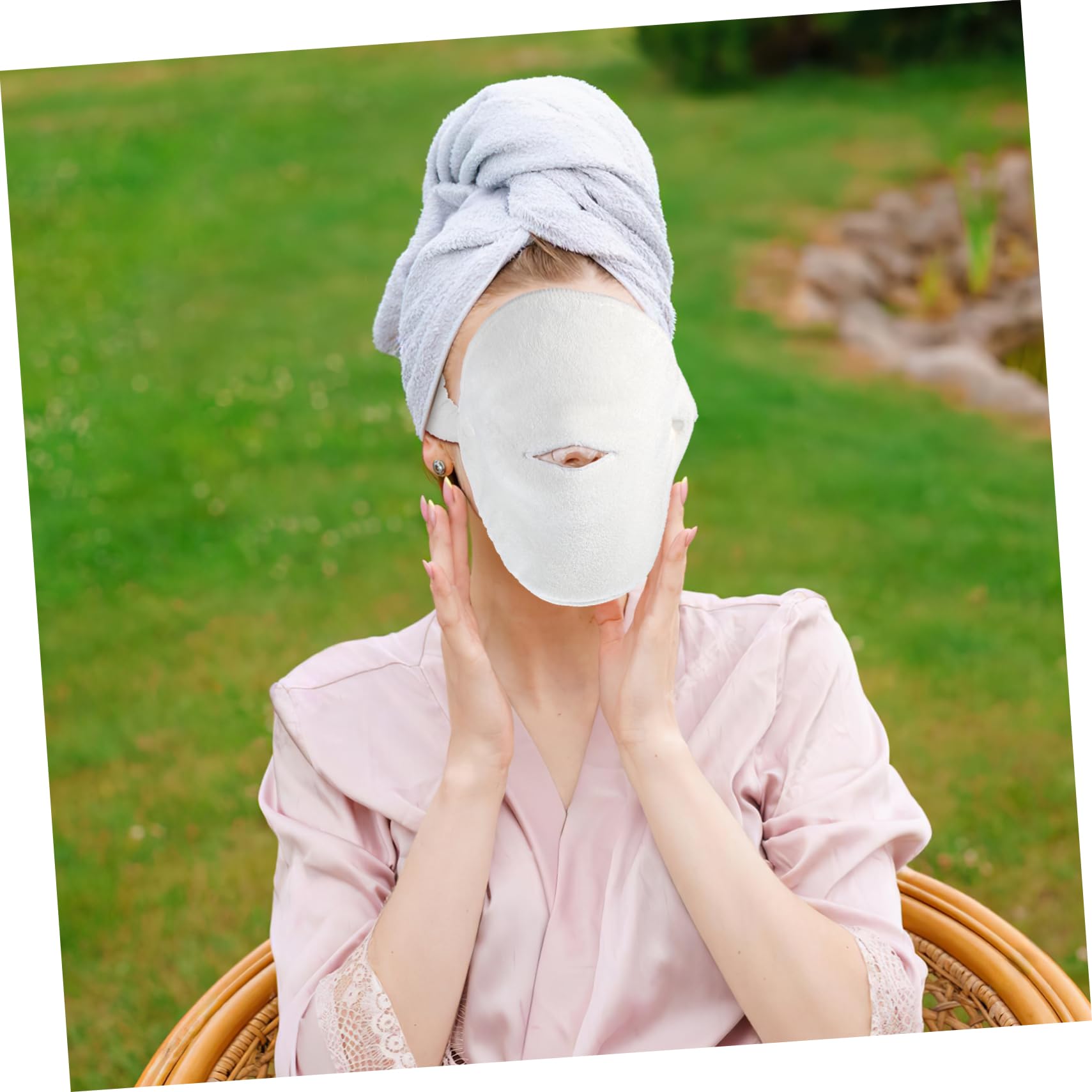 2 Pack Soft Fleece Face Mask Towels - Hot & Cold Compress for Facial Care, Spa & Home Use - Perfect for Skincare, Relaxation & Pain Relief