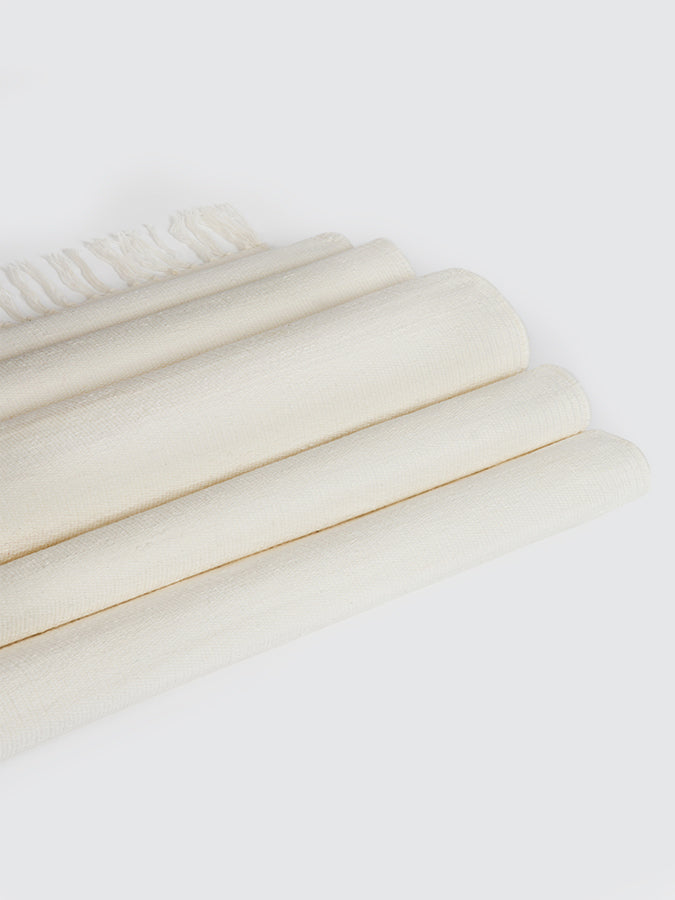 Premium Organic Cotton Yoga Mat for Studio & Home Practice - Natural White - Eco-Friendly & Non-Slip for Yoga, Meditation & Pilates