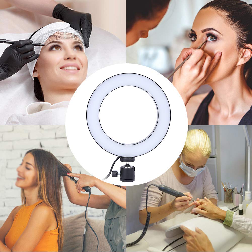 DAUZ 3-in-1 LED Ring Light with Adjustable Color Temperature, USB Powered Foldable Tripod & Selfie Stick - Perfect for Photography, Video Shooting, Vlogging, YouTube Live Streaming and TikTok Content Creation