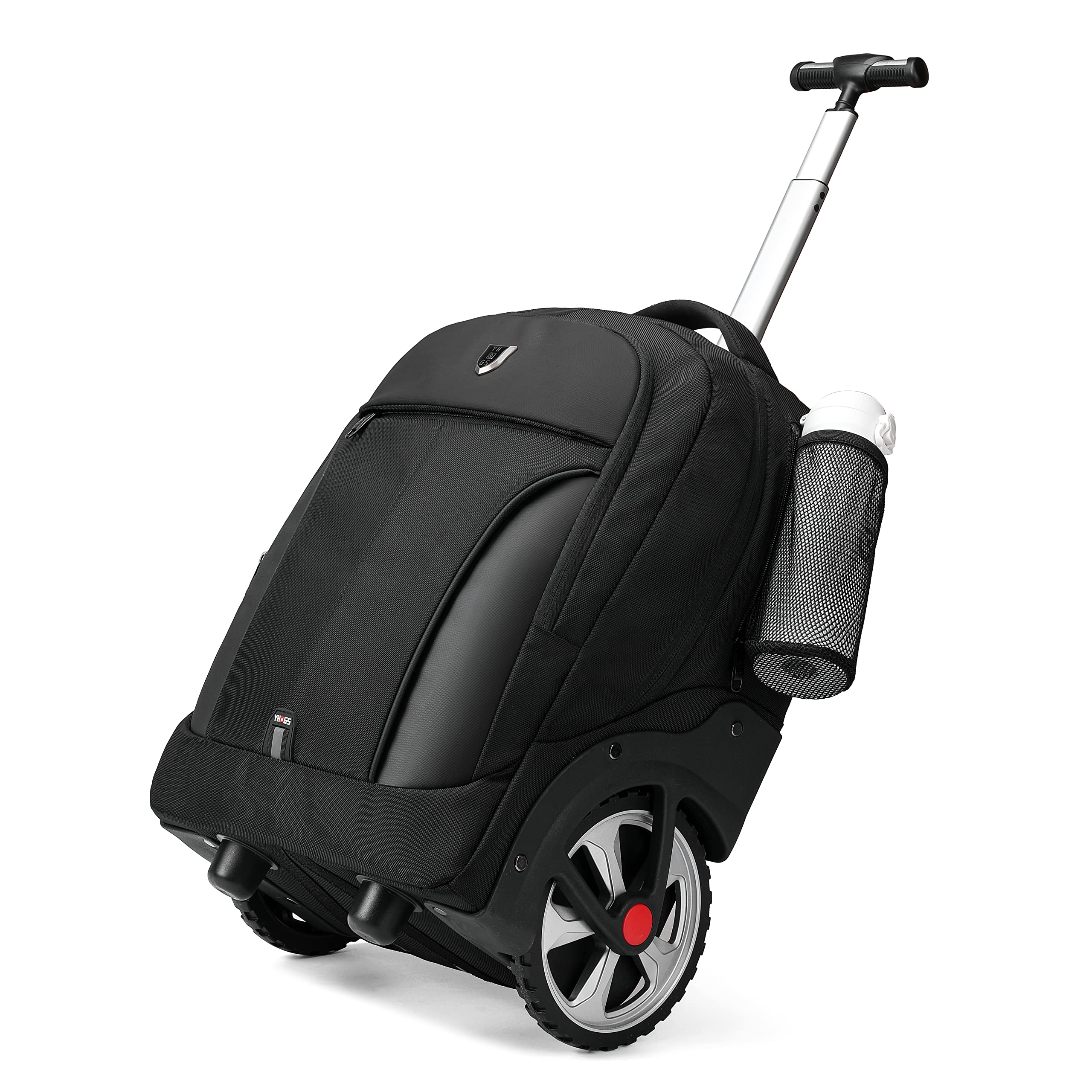 Waterproof Rolling Backpack with Wheels for Business, College & Travel - 15.6 Inch Laptop Compartment, Carry-On Wheeled Backpack for Women & Men - Perfect for Air Travel, Daily Commute & Campus Use