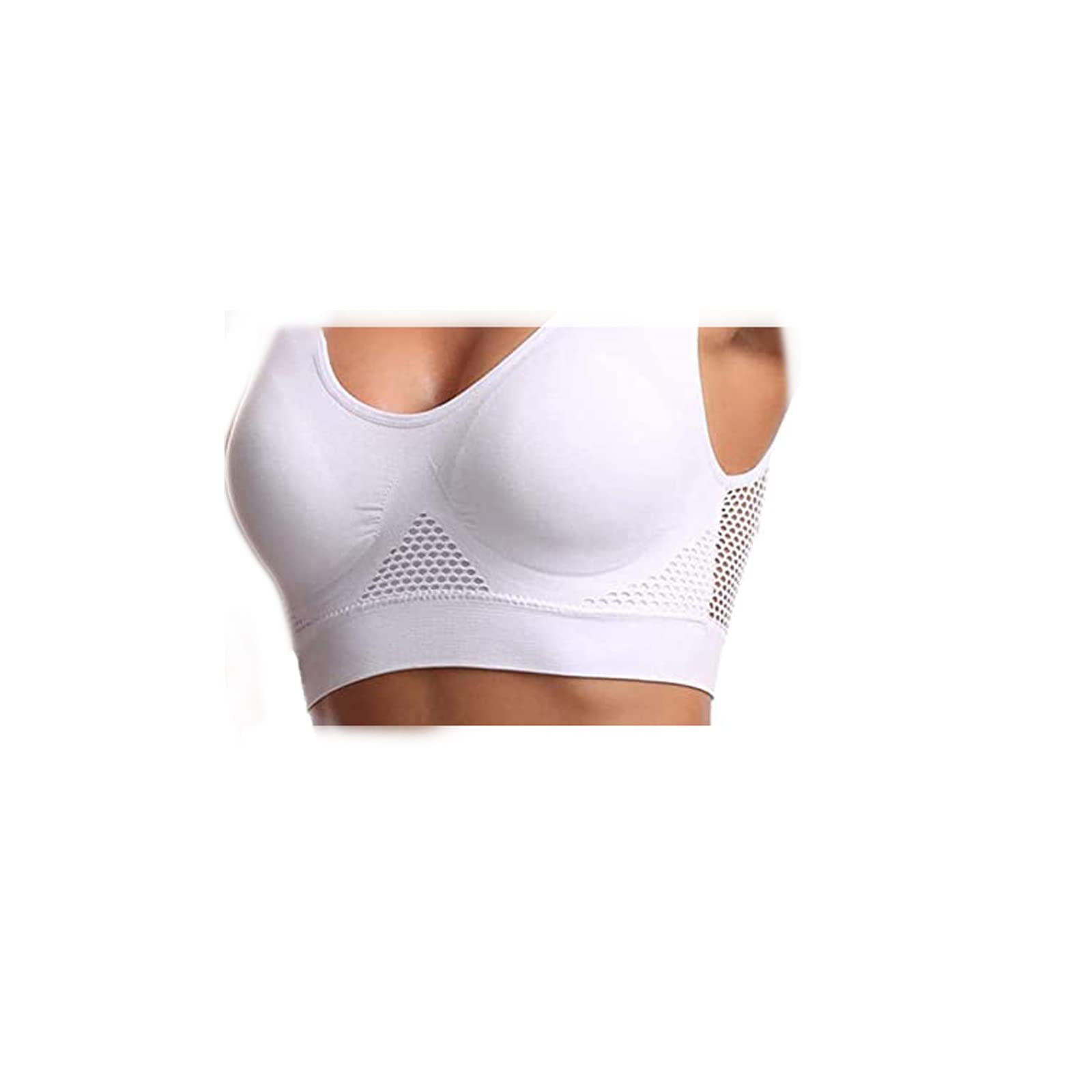 XIRUJNFD Women's Seamless Cooling Comfort Bra - Wireless Sports Bra for Yoga, Workout & Sleep - Breathable Air Permeable Support for Active Lifestyles & Lounge Wear