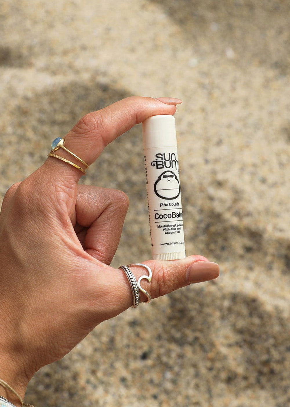 Sun Bum Pina Colada CocoBalm Lip Balm - Tropical Coconut & Pineapple Flavor for Hydrated Lips - Perfect for Beach Days, Outdoor Activities & Dry Weather Protection