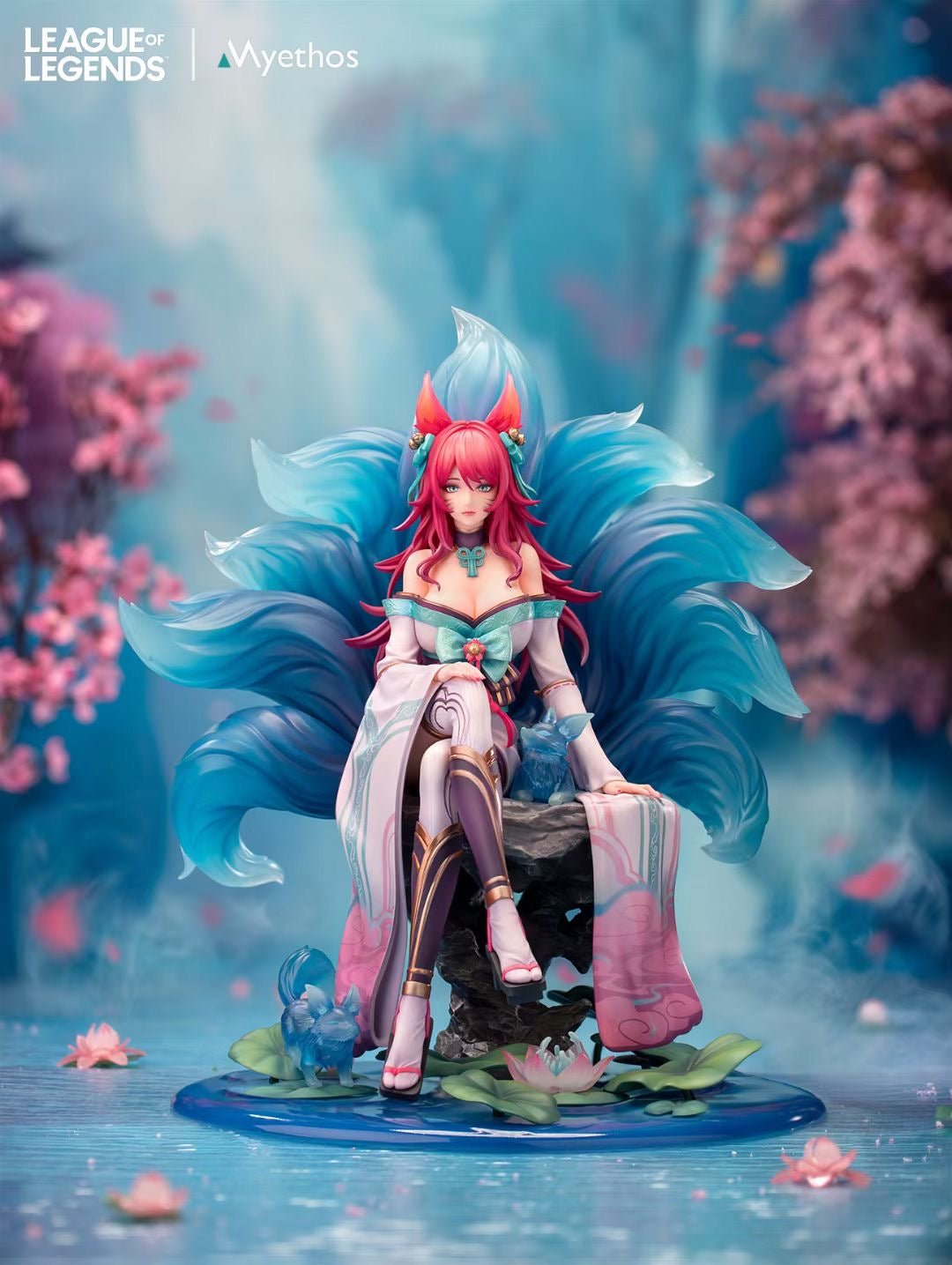 Myethos Studio League of Legends Soul Lotus Ahri Statue - Collector's Edition Anime Figure for Gamers & Fans | Perfect for Display, Gaming Room Decor, and Cosplay Inspiration