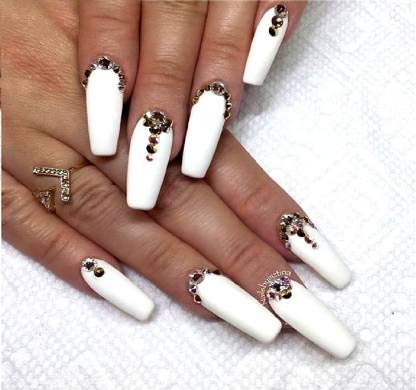 Premium Acrylic Fake Nails Set - 100 Pcs Reusable Artificial Nails with Strong Nail Glue & 6 Mirror Nail Polish Colors | Perfect for Salon, Home Manicure, Parties & Special Occasions