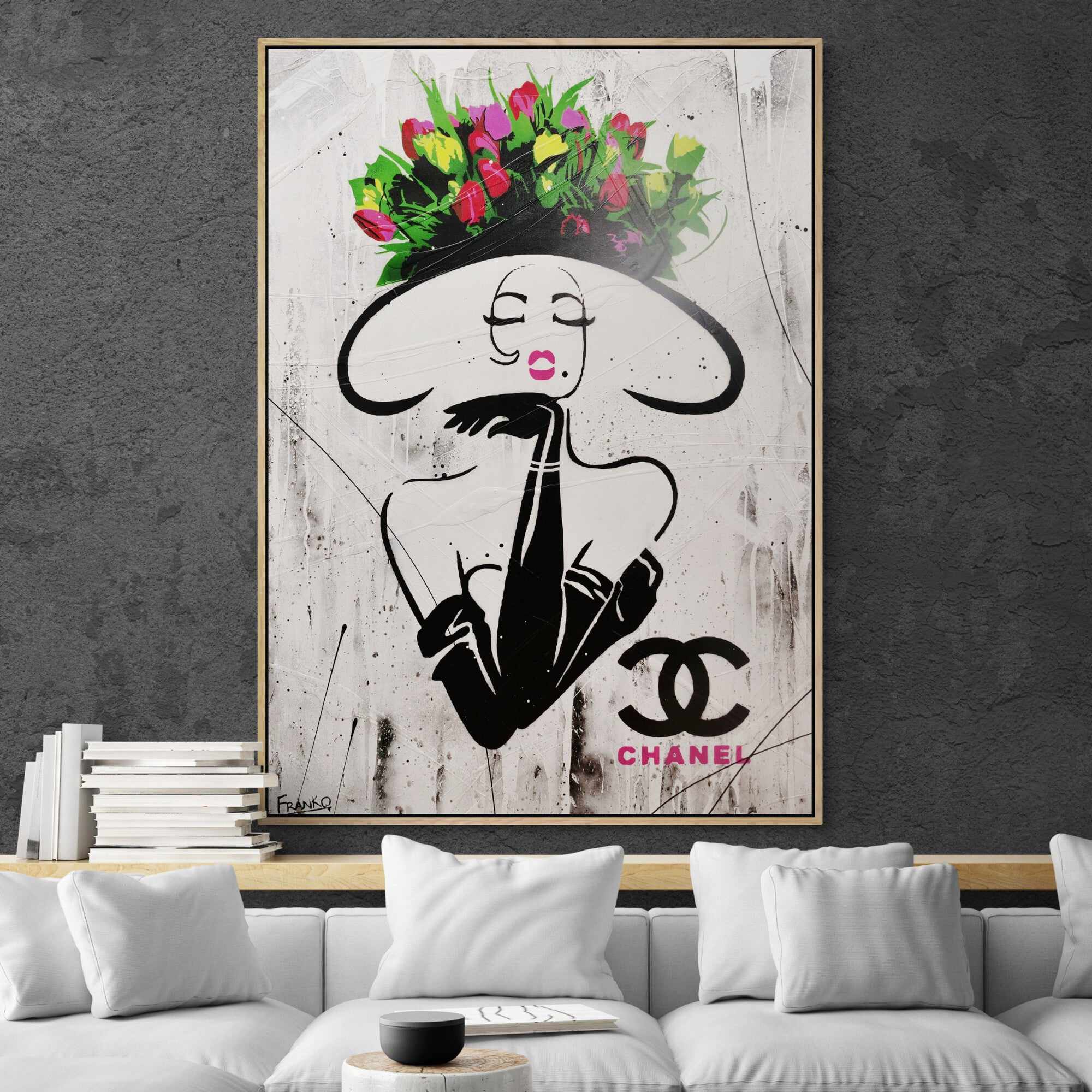Raw Class X 140cm x 100cm Textured Urban Pop Art Canvas Painting - Modern Home Decor, Office Wall Art, Gift for Art Lovers