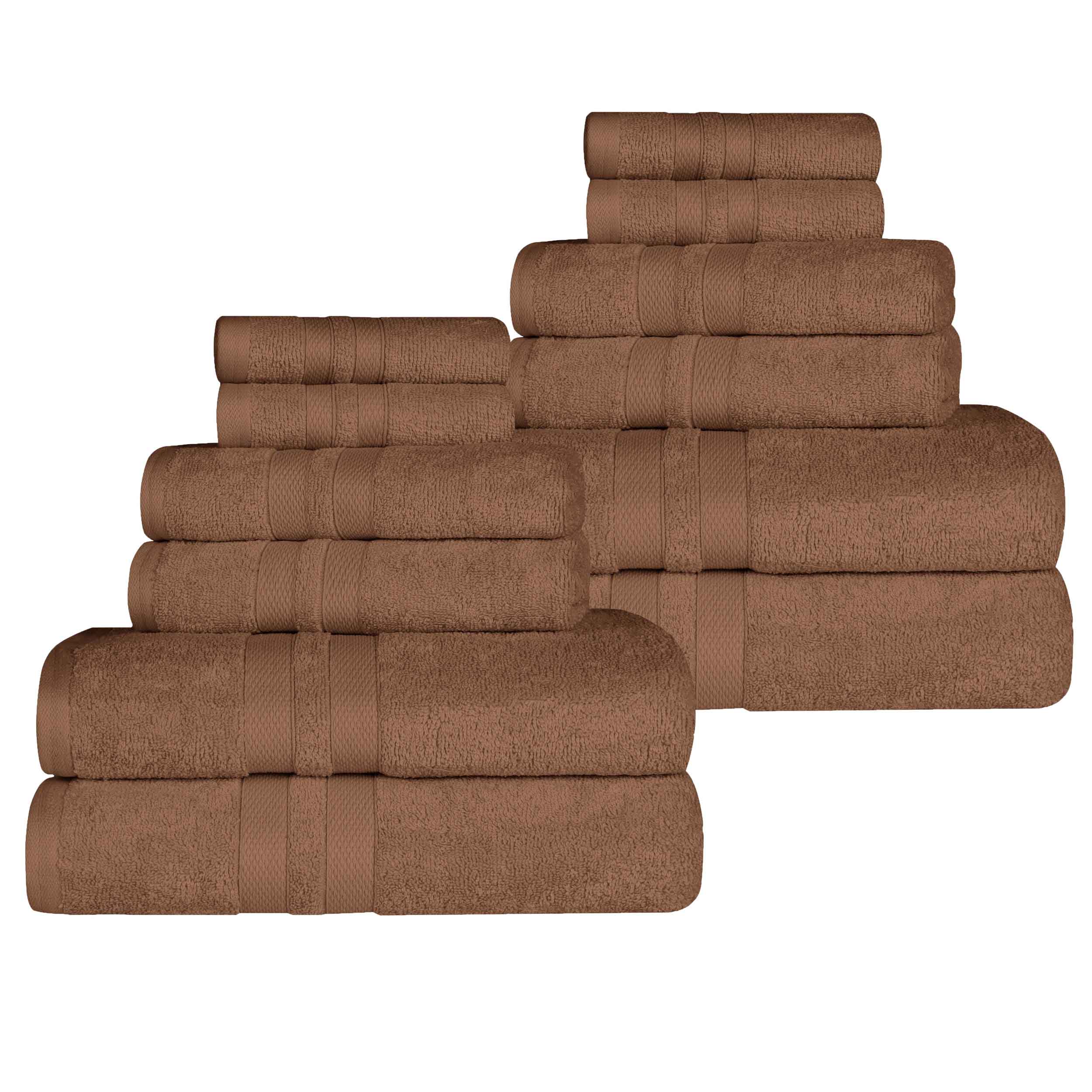 Premium 12-Piece Ultra Soft Cotton Towel Set - Super Absorbent, Quick Drying Bath & Beach Towels for Spa, Gym, Pool, and Home Use