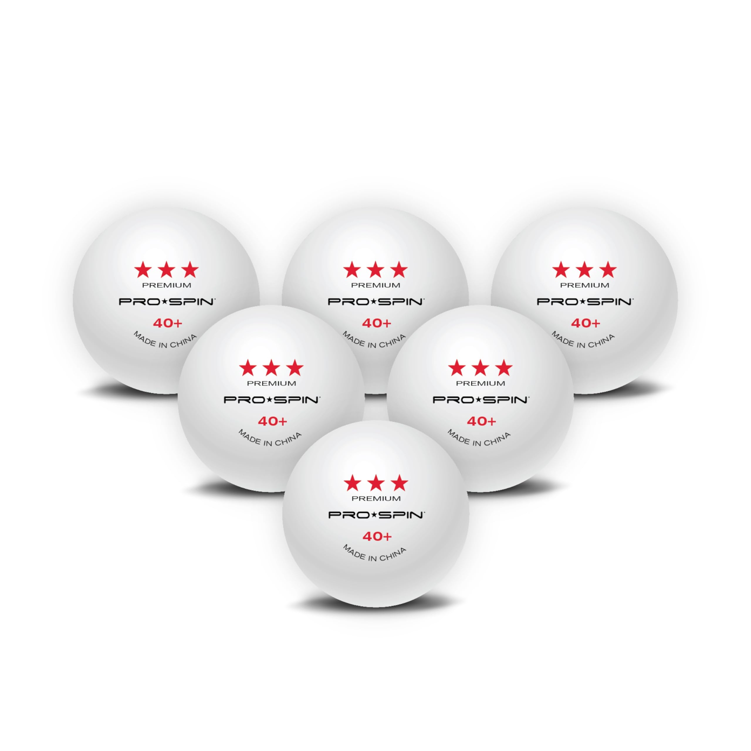 PRO SPIN 3-Star Premium White Table Tennis Balls - High-Performance 40+ ABS Professional Ping Pong Balls for Indoor & Outdoor Play | Ultimate Durability for Training, Tournaments & Recreational Games