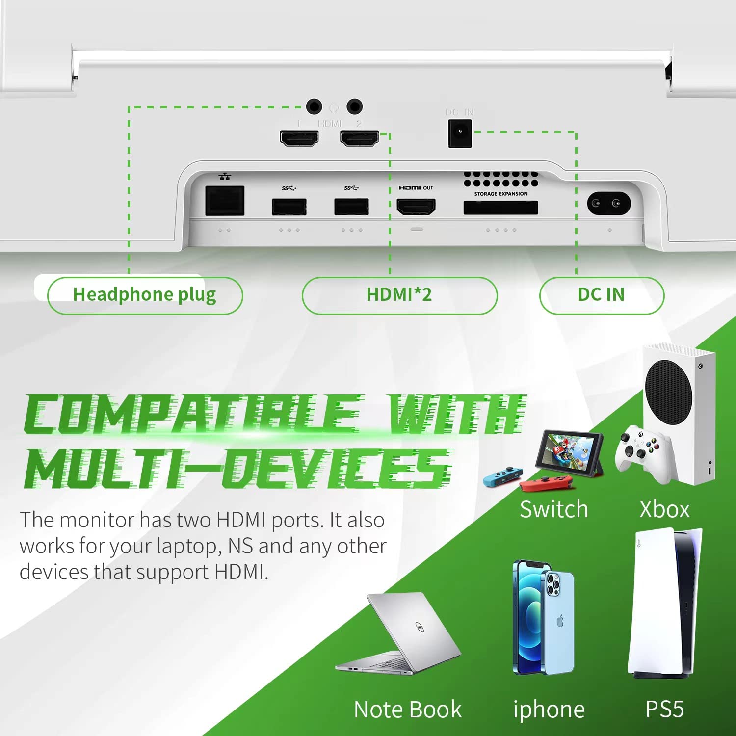 G-STORY 12.5'' 4K Portable Gaming Monitor for Xbox Series S | IPS Screen, HDR, FreeSync, Dual HDMI | Travel & Home Entertainment Display for Gamers