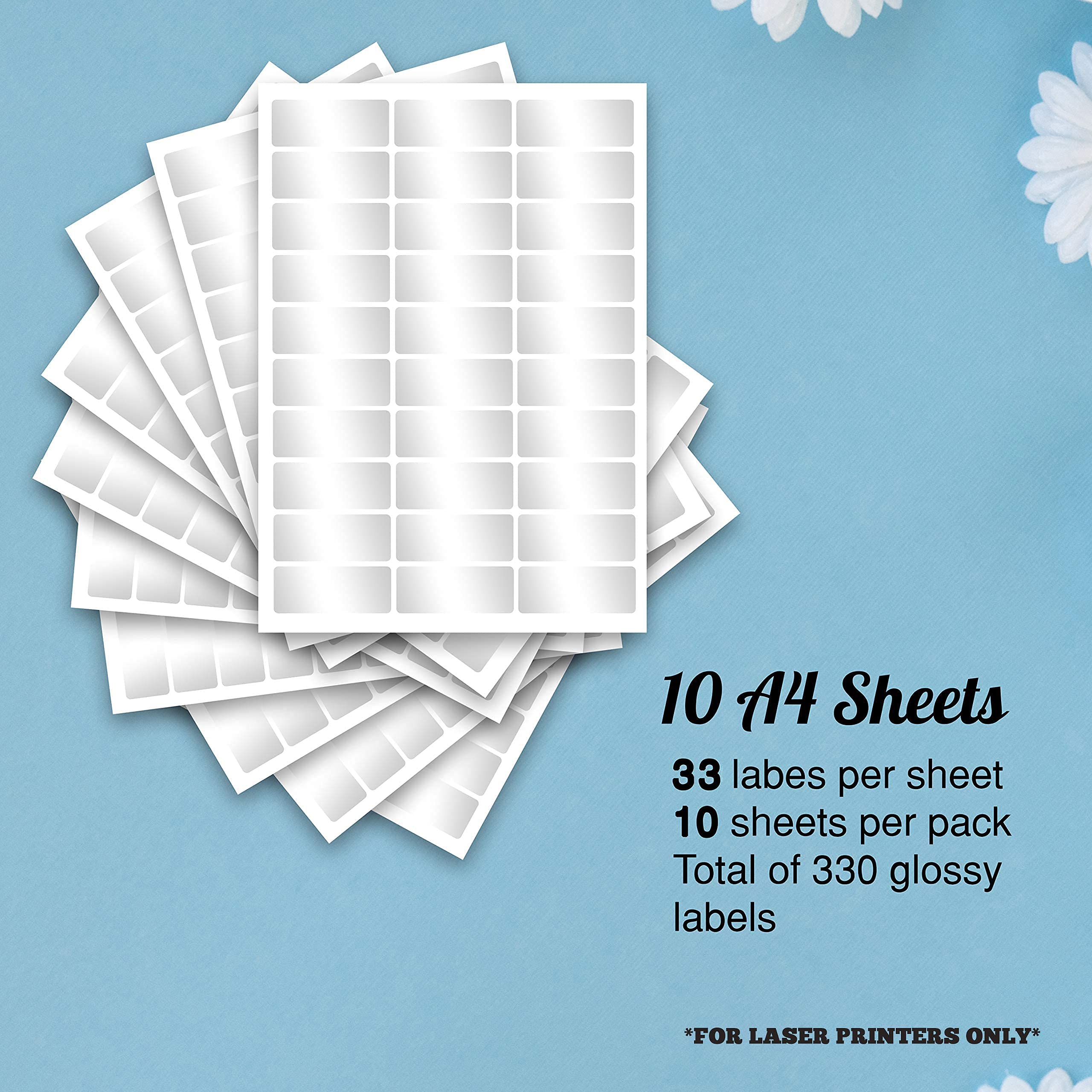 Premium Glossy Crystal Clear Address Labels for Laser Printer - 1