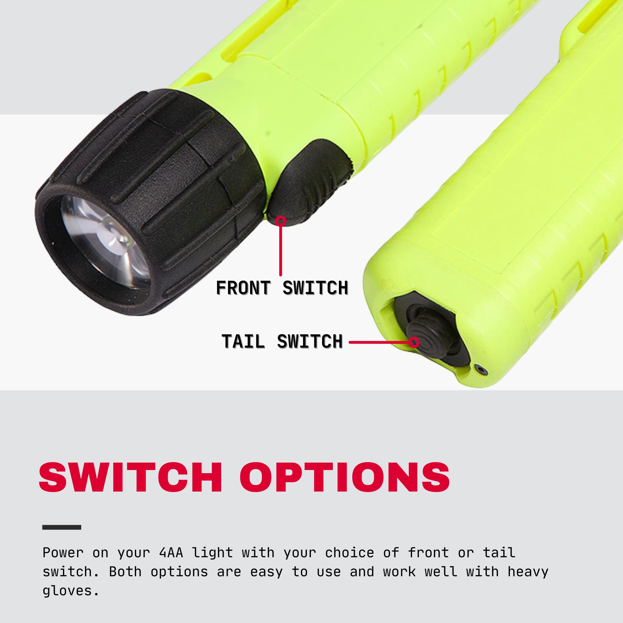 UNDERWATER KINETICS UK4AA CPO eLED Waterproof Flashlight - Lightweight, Tail Switch & Front Switch, Black - Perfect for Diving, Camping, Emergency & Outdoor Adventures