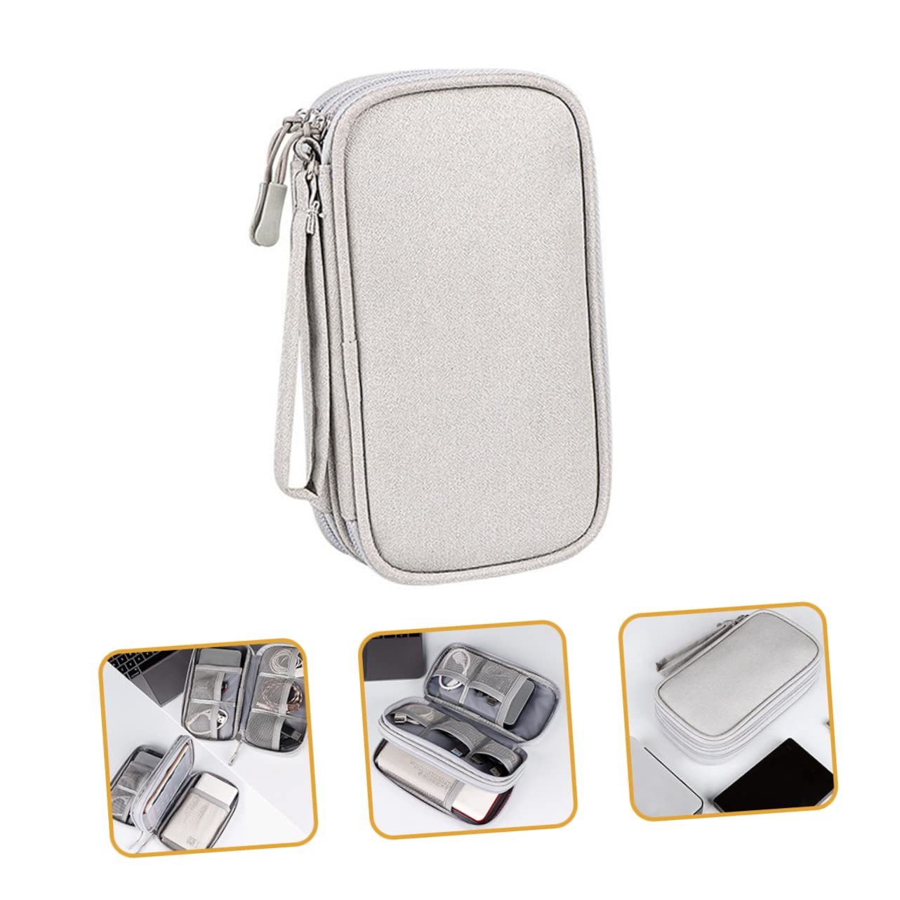 Premium Hard Drive Case & Headphone Charger Organizer - Portable Cable Storage Pouch for Purse, Power Bank & Digital Accessories | Durable Polyester Oxford Travel Organizer for Tech Gadgets, Office & Commuting