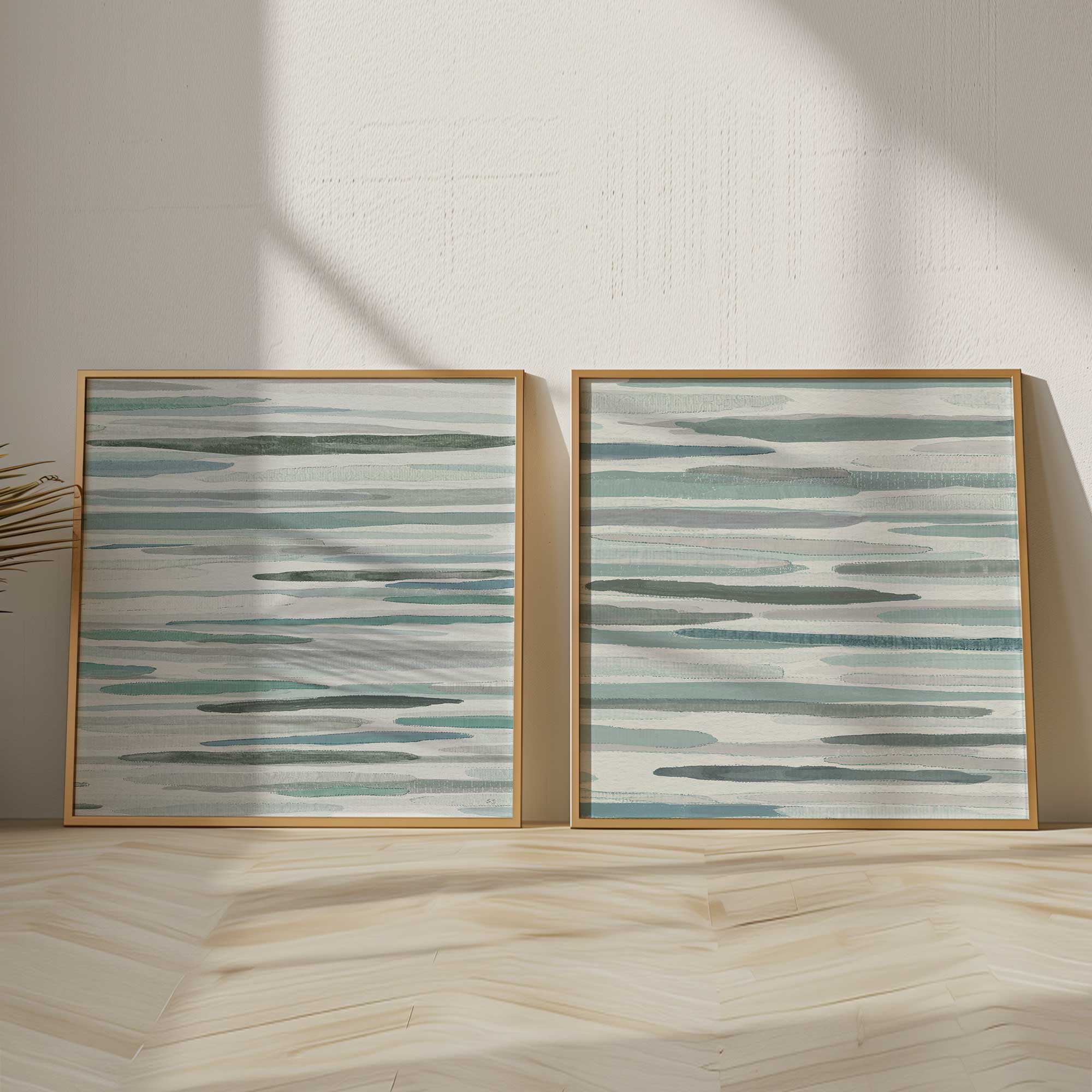 Cresting Calm Set of 2 Wall Art Prints on Archival Matte Paper - Coastal Beach Decor for Living Room, Bedroom & Office