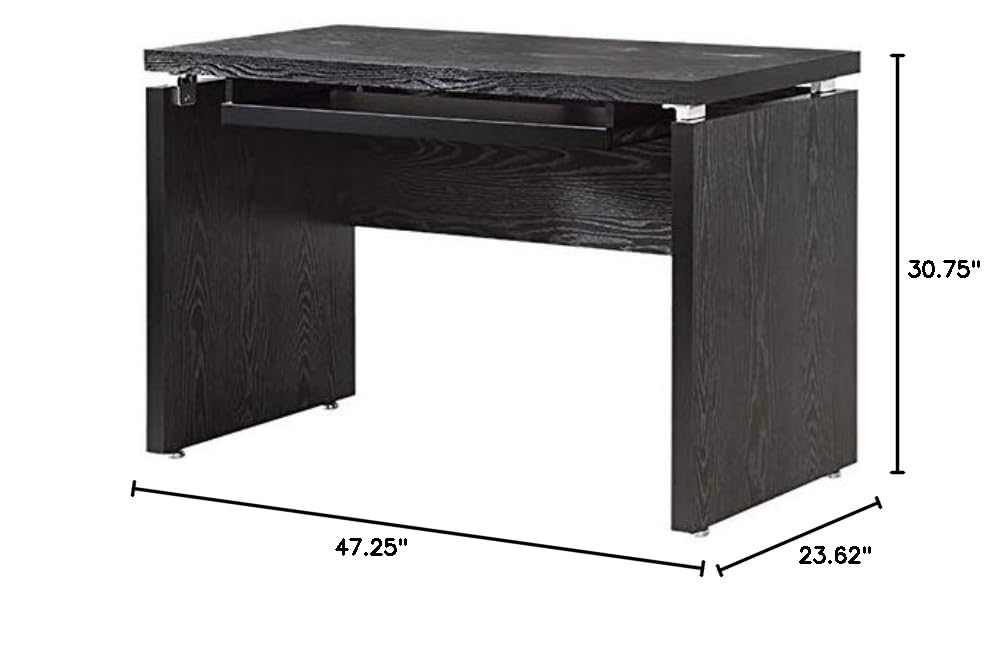 Coaster Home Furnishings CO-800821 Black Computer Desk with 2 Drawers & CPU Stand - Perfect for Home Office, Gaming Setup, and Small Workspace