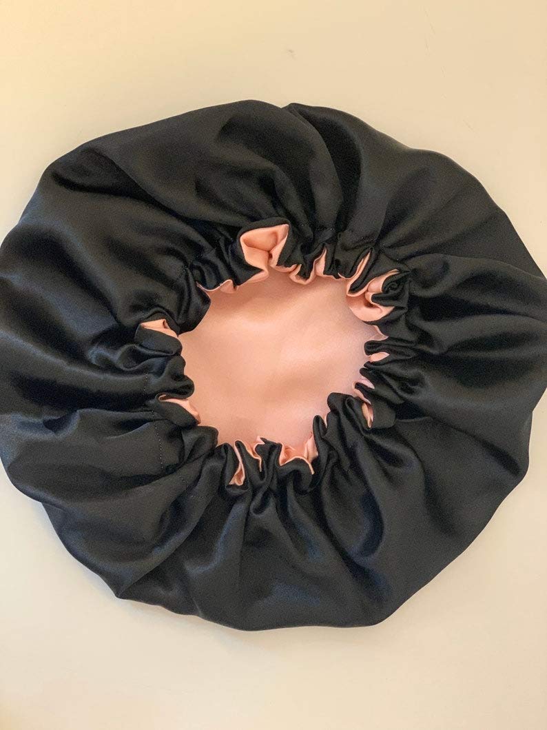 Agasti Handmade Fully Reversible Luxury Pure Satin Hair Bonnet - Satin Sleep Cap for Women - Perfect for Nighttime Hair Protection & Styling