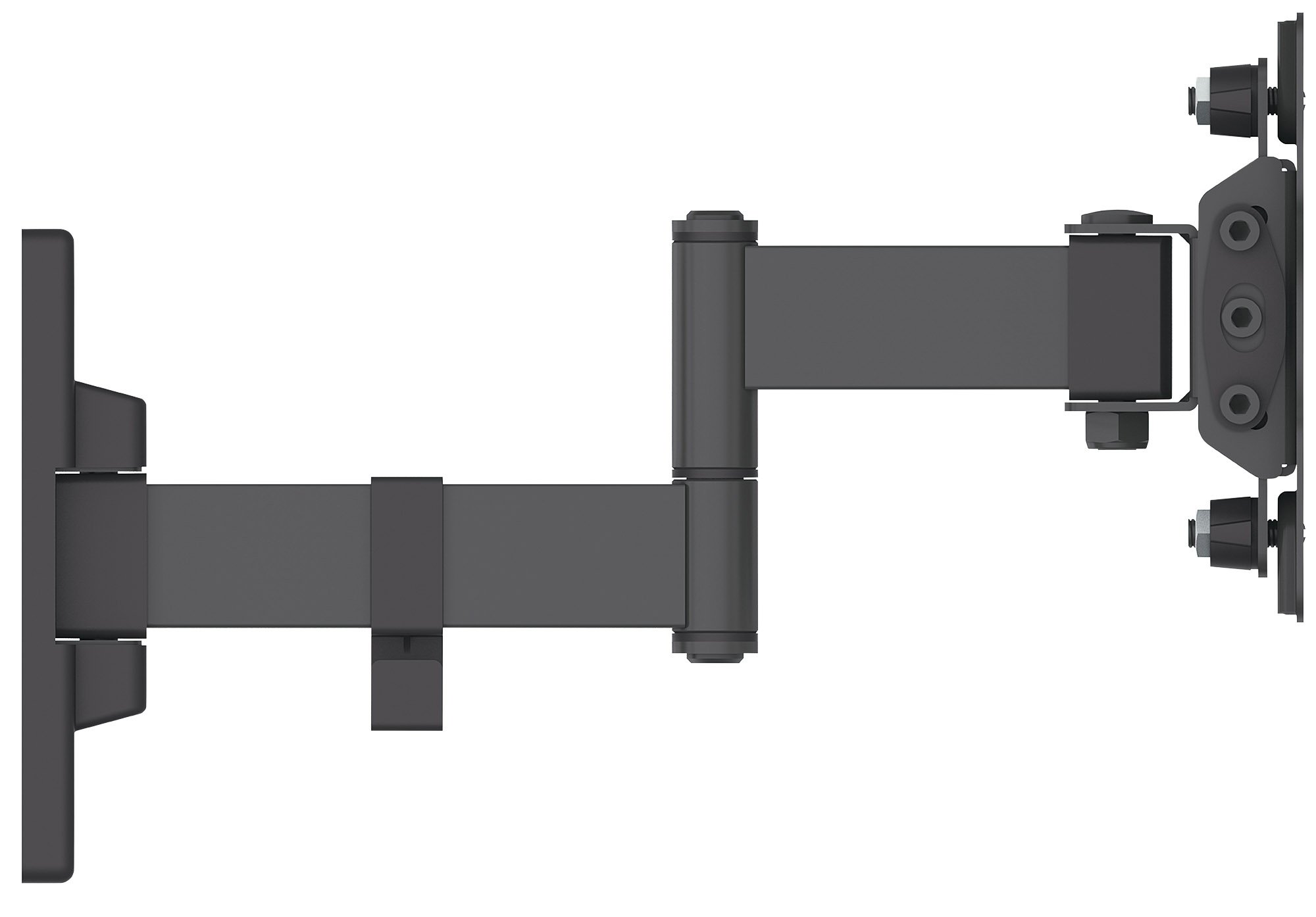 Universal TV Wall Mount Bracket for Flat Panel Screens - Dual Arm Full Motion Articulating Mount - Black (Model 461368) - Perfect for Living Room, Bedroom & Home Theater Setup