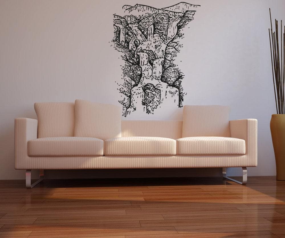 Vinyl Wall Decal Sticker - Nature Inspired Creek Waterfall Design #OS_AA1540 - Perfect for Home Decor, Nursery, Office & Living Room Wall Art