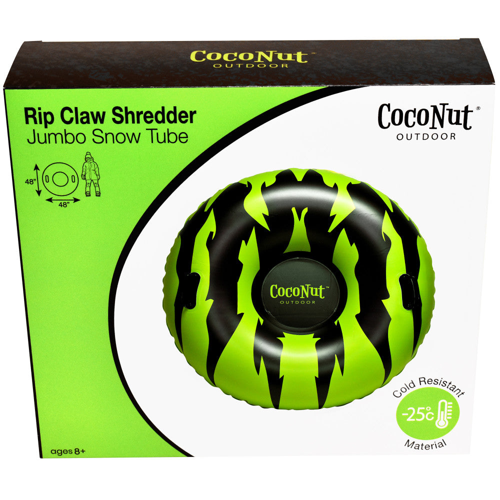 CocoNut Outdoor Rip Claw Shredder - 48 Monster Claw Inflatable Snow Tube for Winter Fun, Snow Sledding & Backyard Sliding - Perfect for Kids & Adults