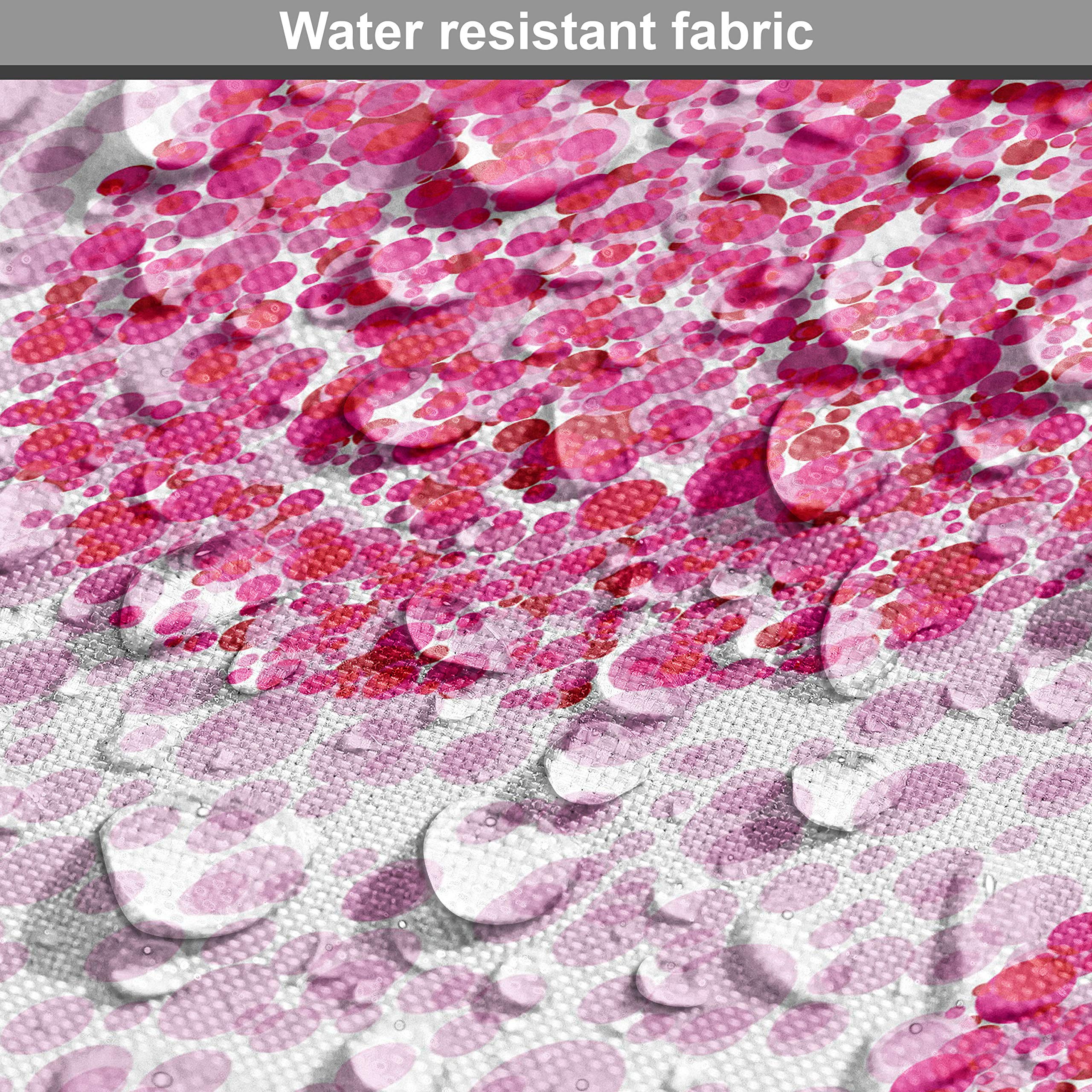 Ambesonne Abstract Fabric by The Yard - Large & Small Polka Dot Round Bubble Design | Decorative Upholstery & Home Accent Fabric | 10 Yards Pink Fuchsia | Perfect for Sofa Covers, Curtains & DIY Craft Projects