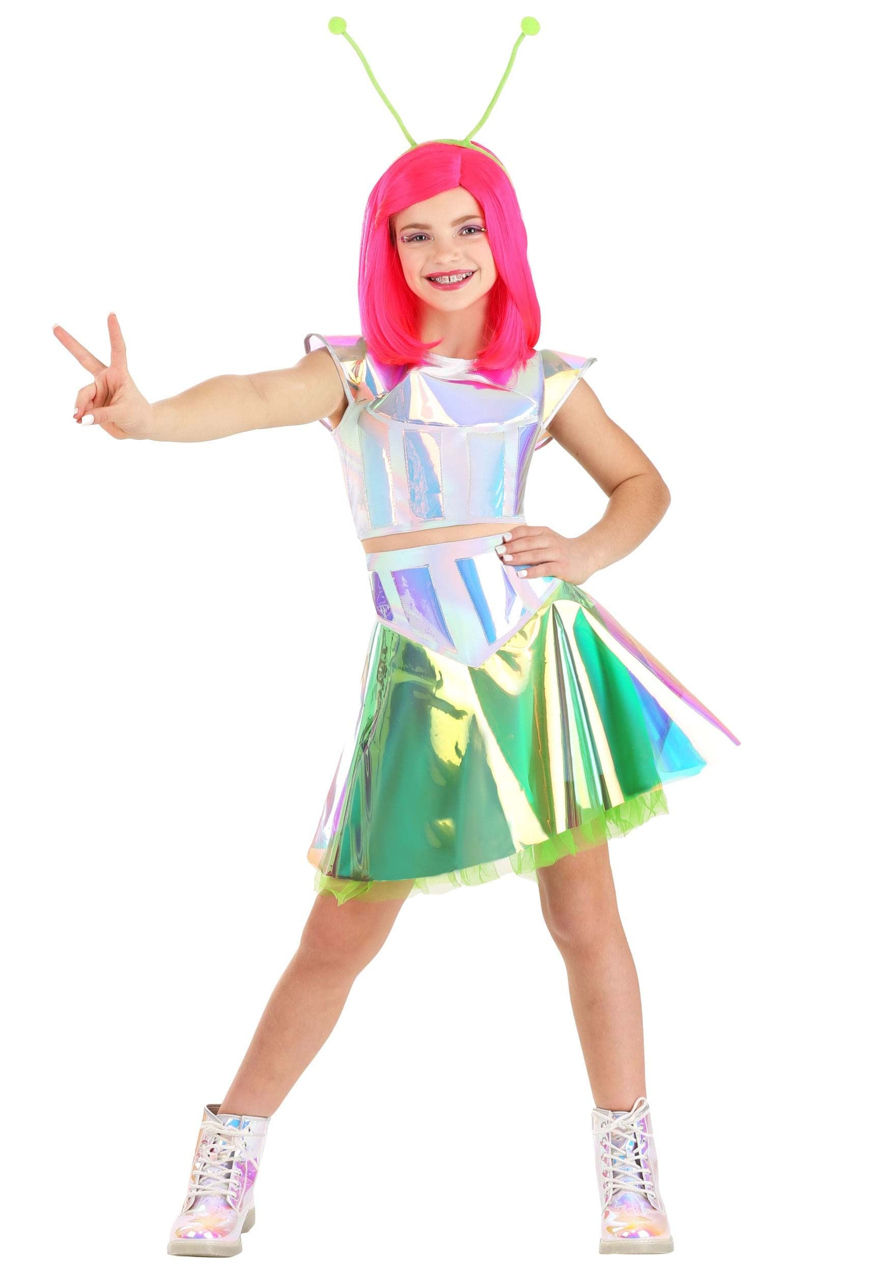 Kids Supernova Surfer Alien Costume - Halloween Dress Up, Cosplay Party, Science Fiction Theme Outfit for Boys & Girls