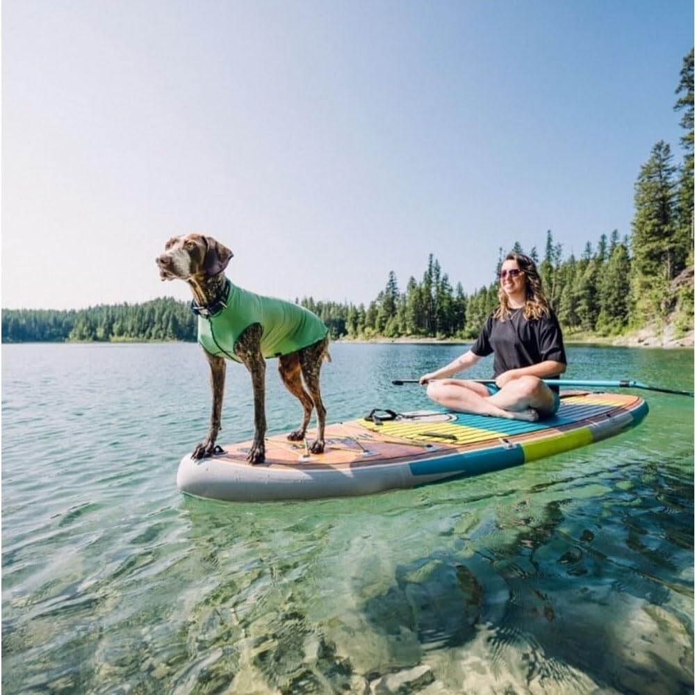Sun Shield UV Protection Dog T-Shirt - Breathable Canine Tee for Anxiety Relief & Wound Care - Prevents Foxtails & Alopecia - Machine Washable All-Season Pet Shirt (Size 14, Ocean Blue) - Perfect for Outdoor Adventures, Vet Visits & Post-Surgery Recovery