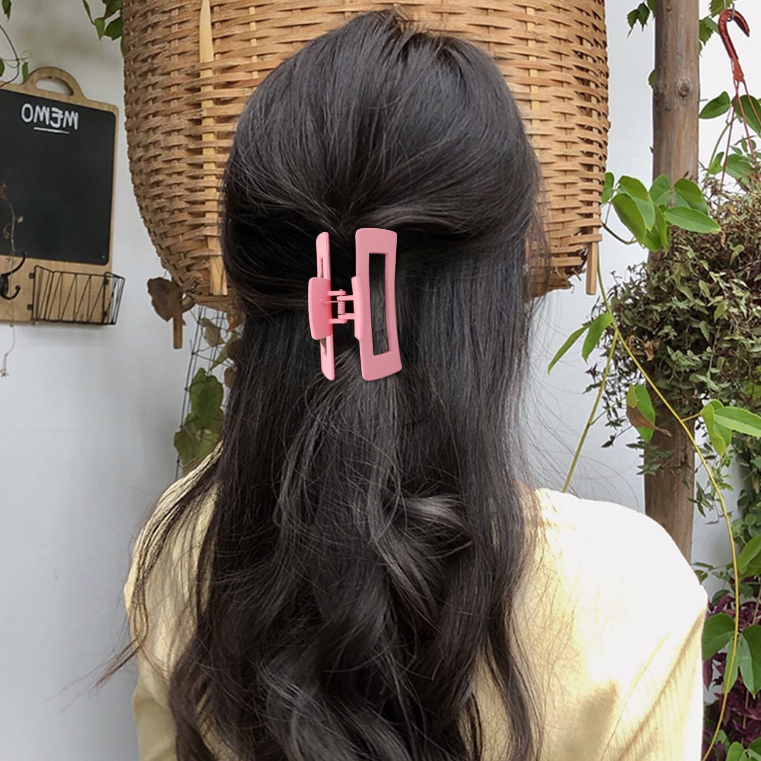 Rubela 6PCS Strong Hold Hair Claw Clips for Women - Non-Slip Hair Accessories for Thick Hair, Ponytail, Bun & Updo Hairstyles - Perfect for Work, Gym, Party & Everyday Use