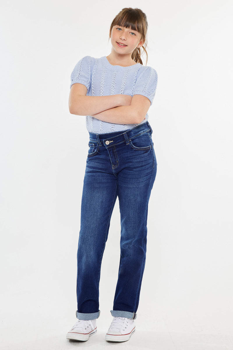 Milly Mid Rise Straight Jeans for Kids - Comfortable & Stylish Denim Pants for Boys and Girls - Perfect for School, Playdates, and Everyday Wear